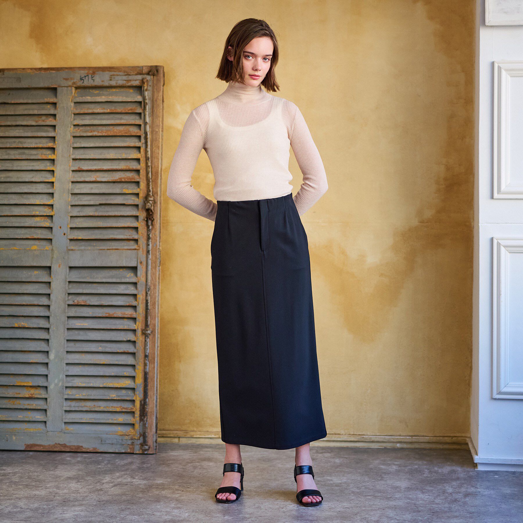 DRESSTERIOR「【大人百花春号掲載　モデル美香さん着用】ストレッチポンチタイトスカート」|スカート|