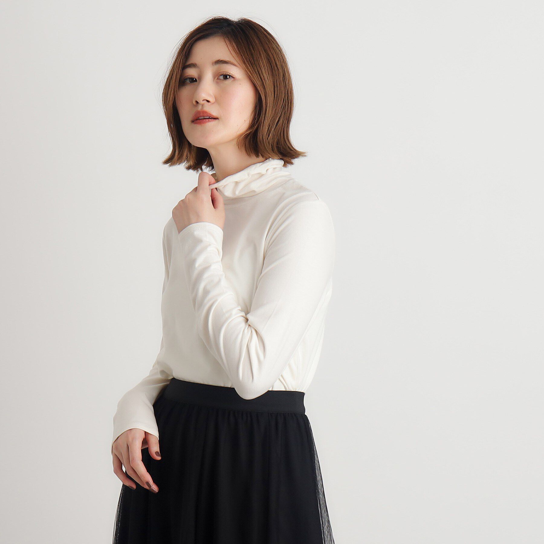 grove「【吸湿発熱MW】メロータートルネックプルオーバー」|Tシャツ・カットソー|