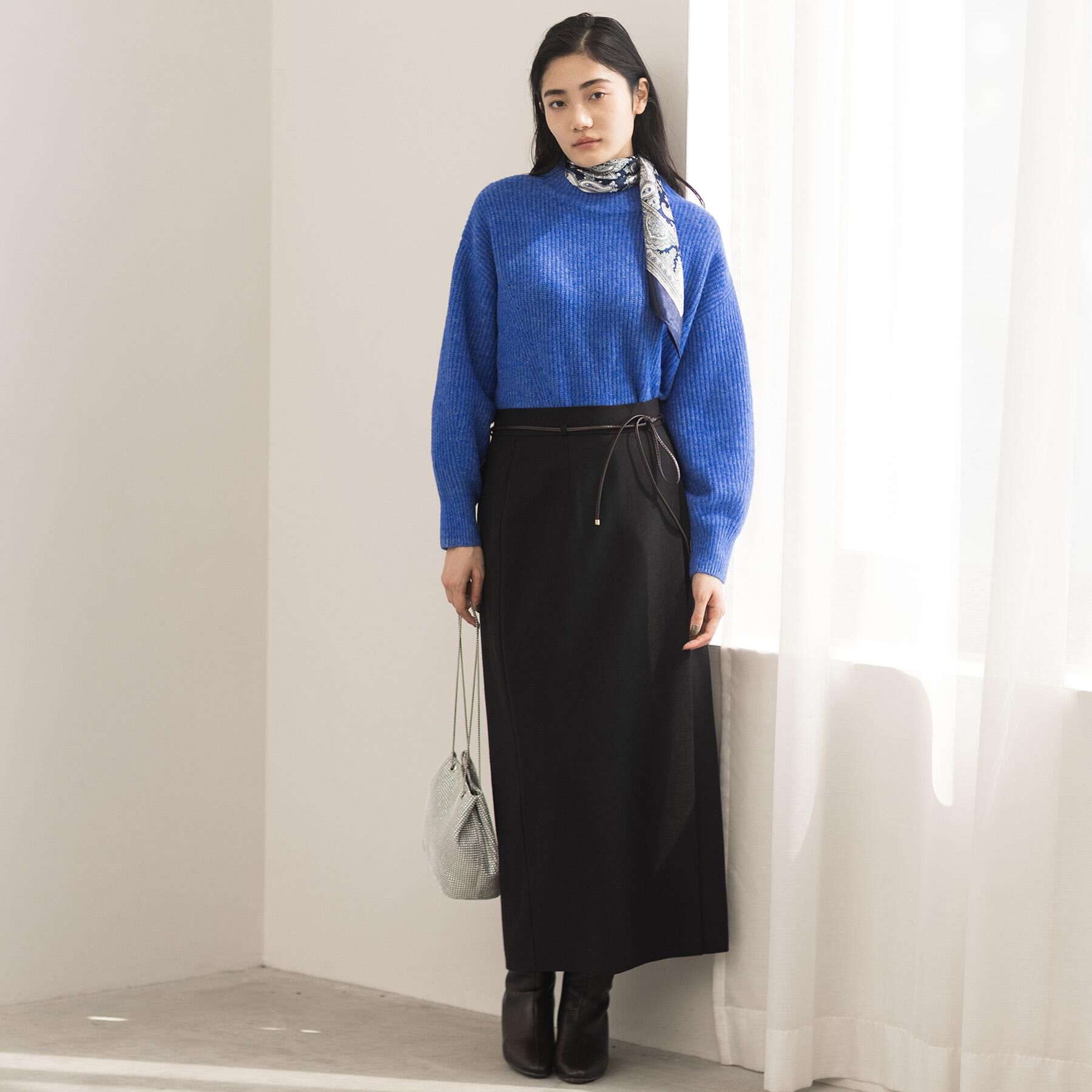 grove「【洗える】ふんわりウール混ボトルネックニット」|ニット・セーター|