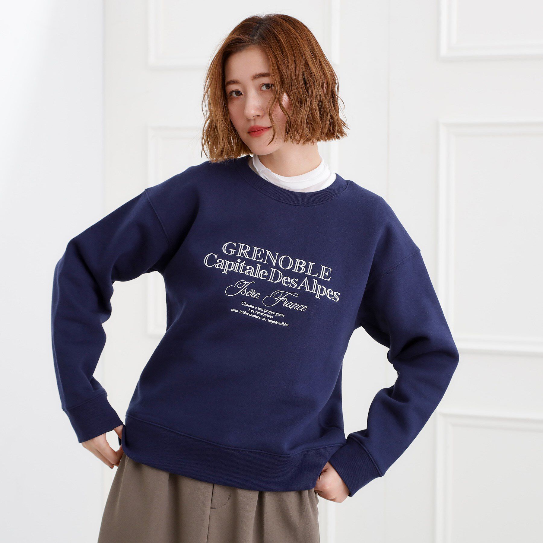 grove「プレッピーロゴ裏起毛スウェット」|パーカー|