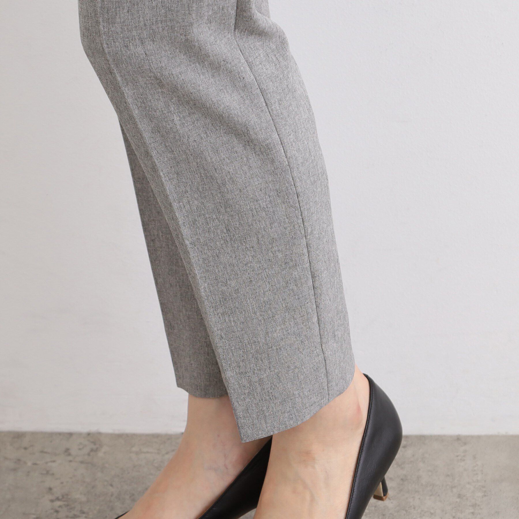 INDIVI「【定番スーツ／洗える／メランジ】ウールライクタックテーパードパンツ」|スーツ|