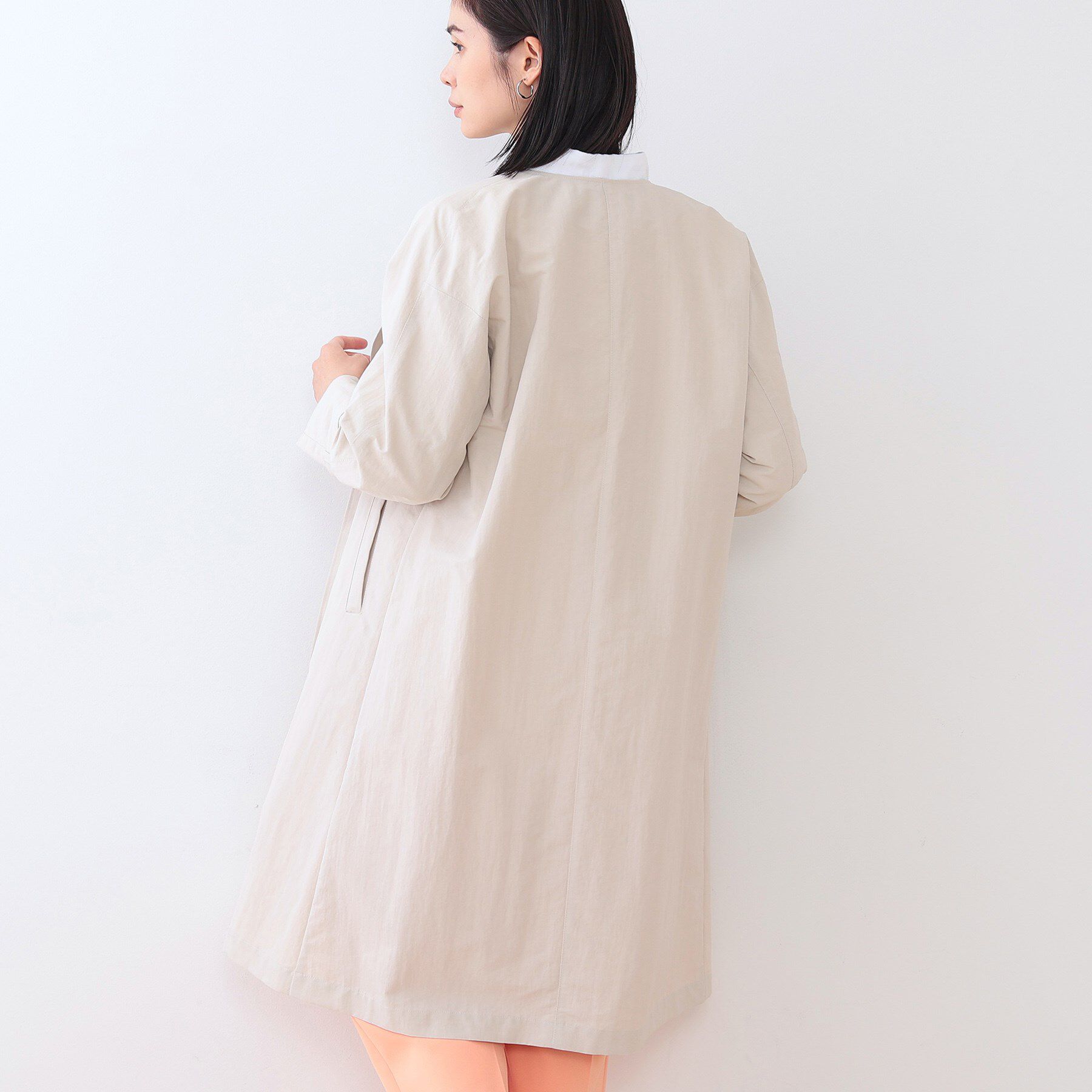 INDIVI「【撥水／UVケア／軽量】トレンチ風ロングコート」|トレンチコート|