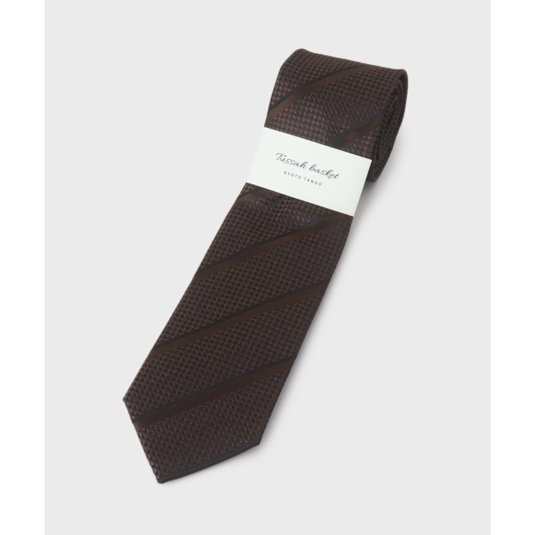 TAKEO KIKUCHI「【京都丹後】タッサー バスケット ストライプ ネクタイ」|ネクタイ・蝶ネクタイ|