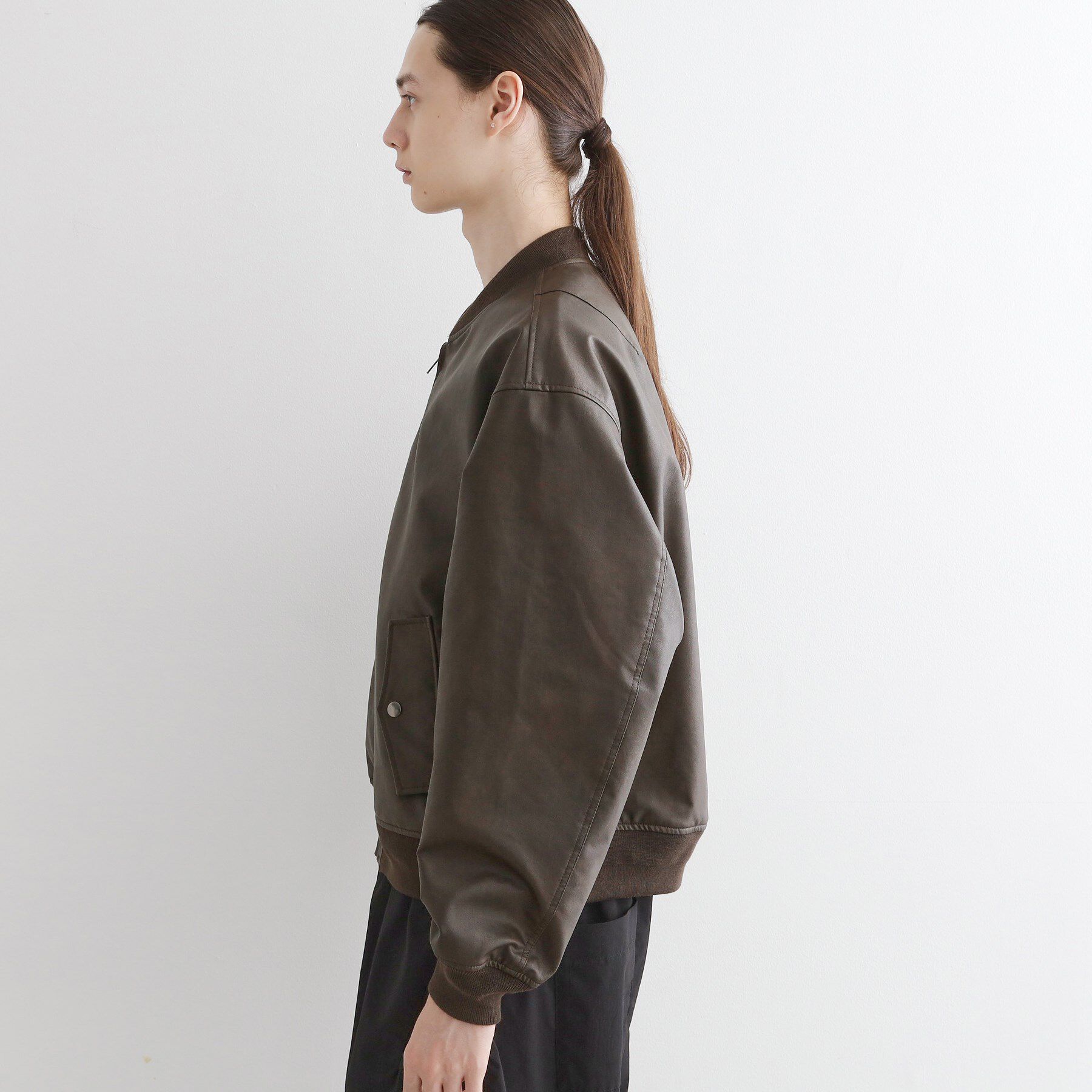 tk.TAKEO KIKUCHI「シンセティックレザー MA－1」|ブルゾン・スタジャン|