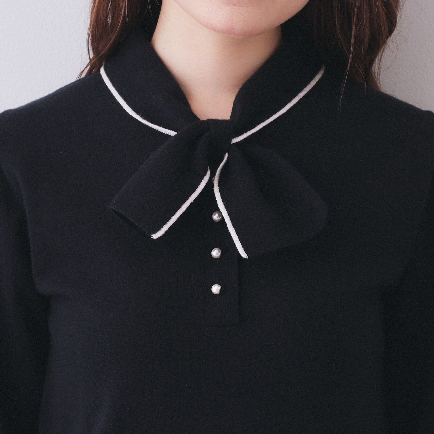 index「ヘンリーパールミニボウタイニット【洗濯機OK】」|ニット・セーター|