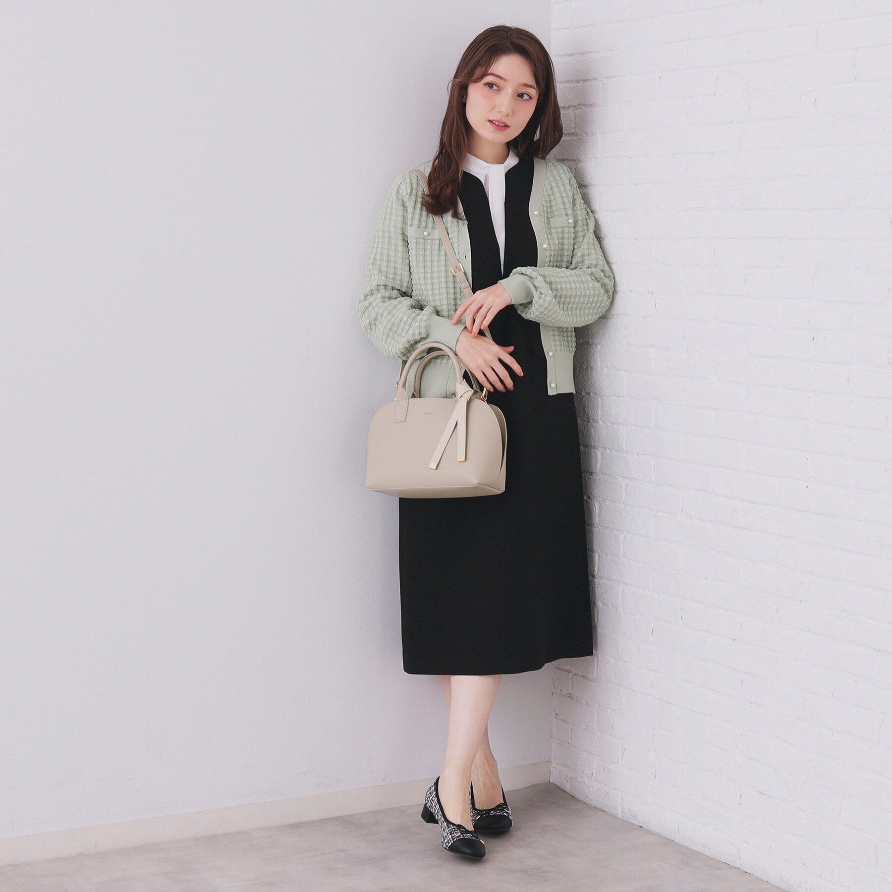 index「軽量合皮バイカラーミドルボストンバッグ【2WAY】」|ボストンバッグ|