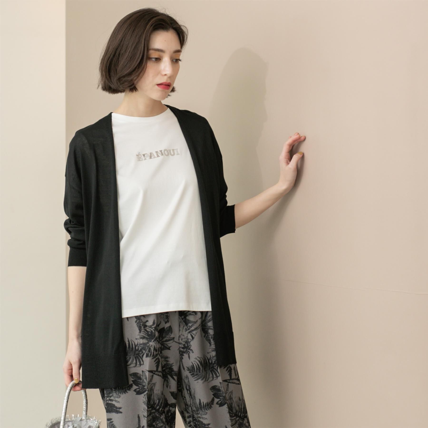 OPAQUE.CLIP「ミドル丈ニットカーディガン【抗ピル/洗濯機洗い可/接触冷感】」|カーディガン|