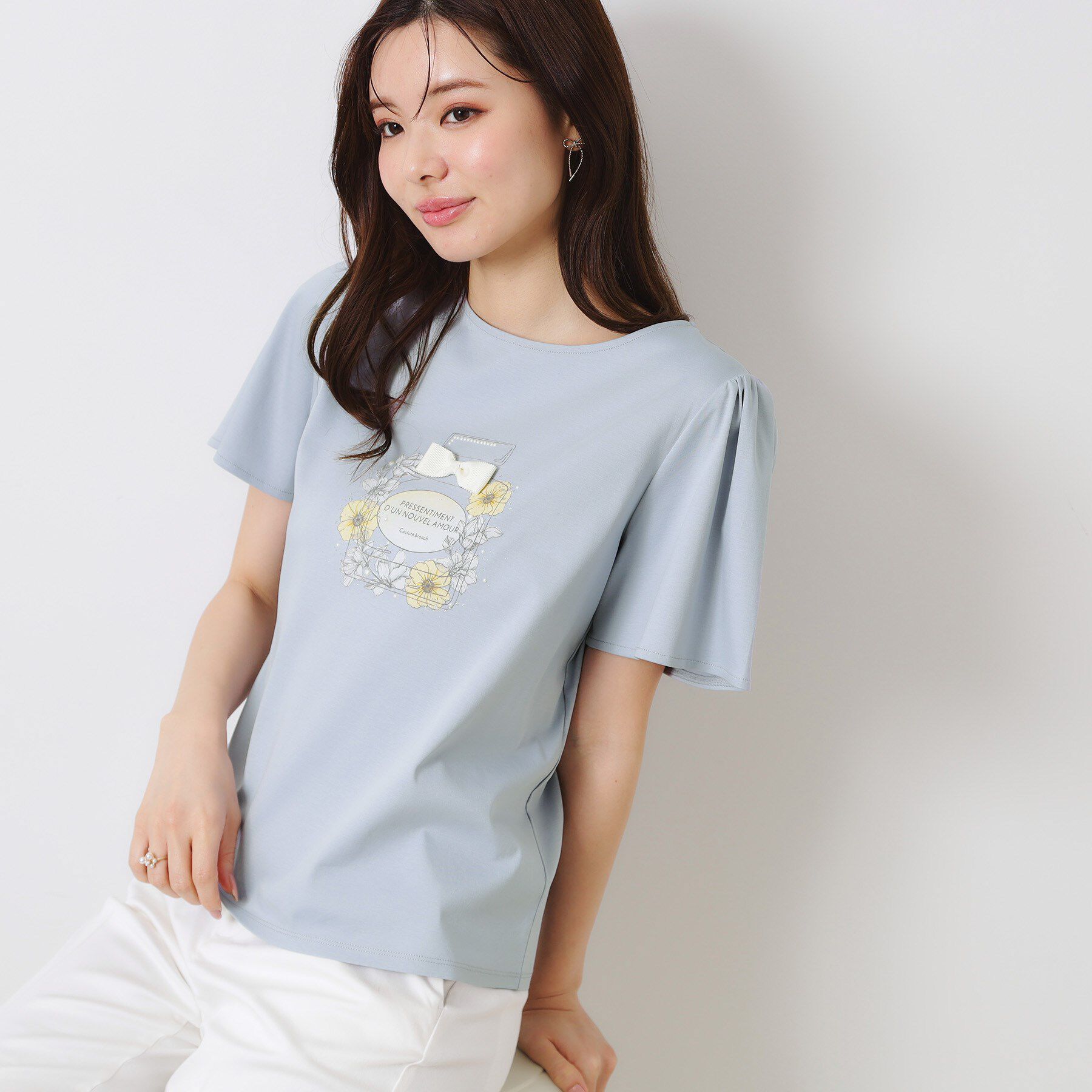 Couture broach「【接触冷感・UVカット】パフュームプリントTシャツ」|Tシャツ・カットソー|