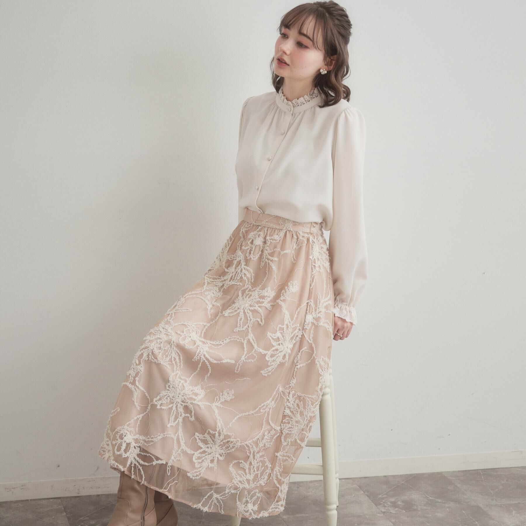 Couture broach「【前後2WAY】エンブロレースブラウス」|シャツ・ブラウス|