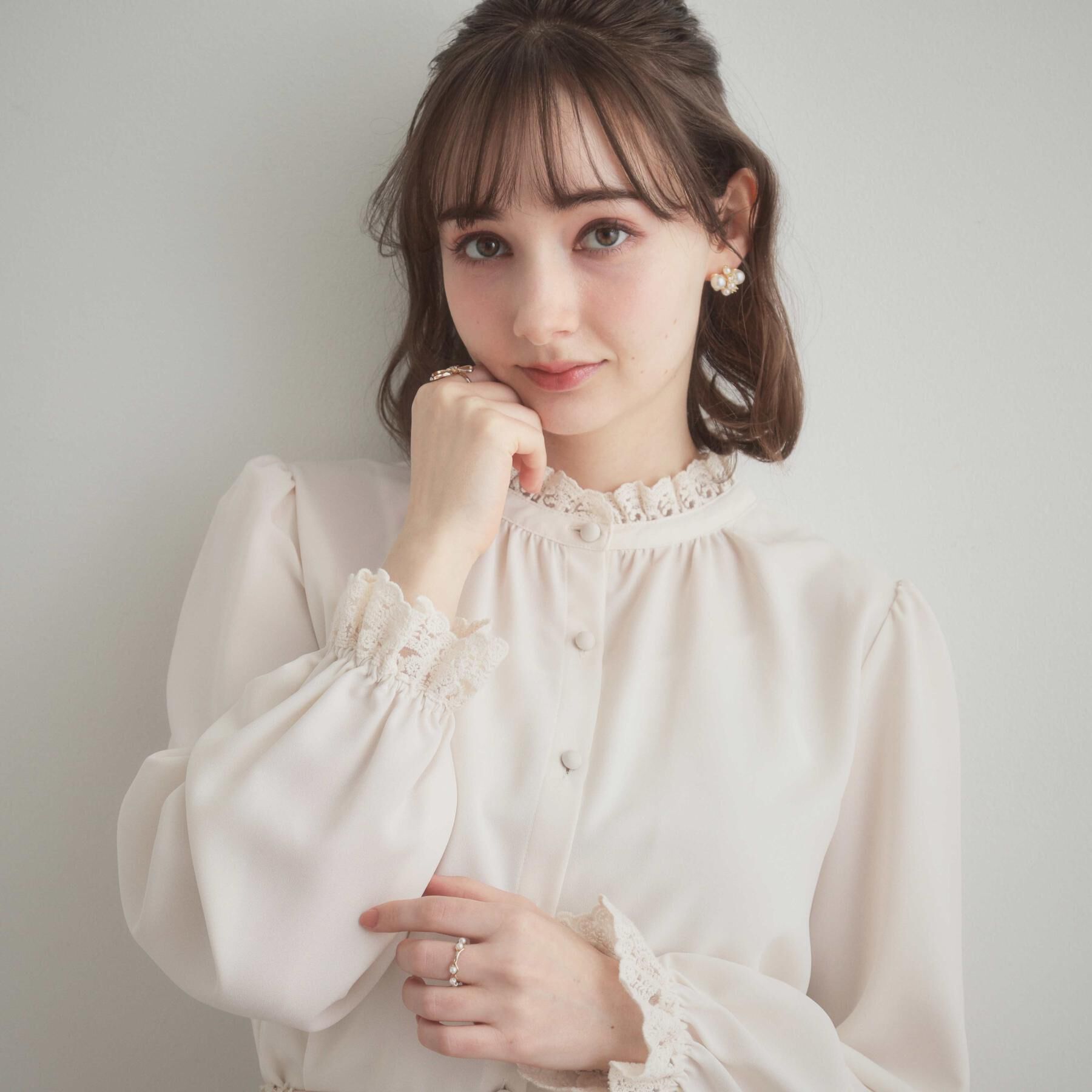 Couture broach「【前後2WAY】エンブロレースブラウス」|シャツ・ブラウス|