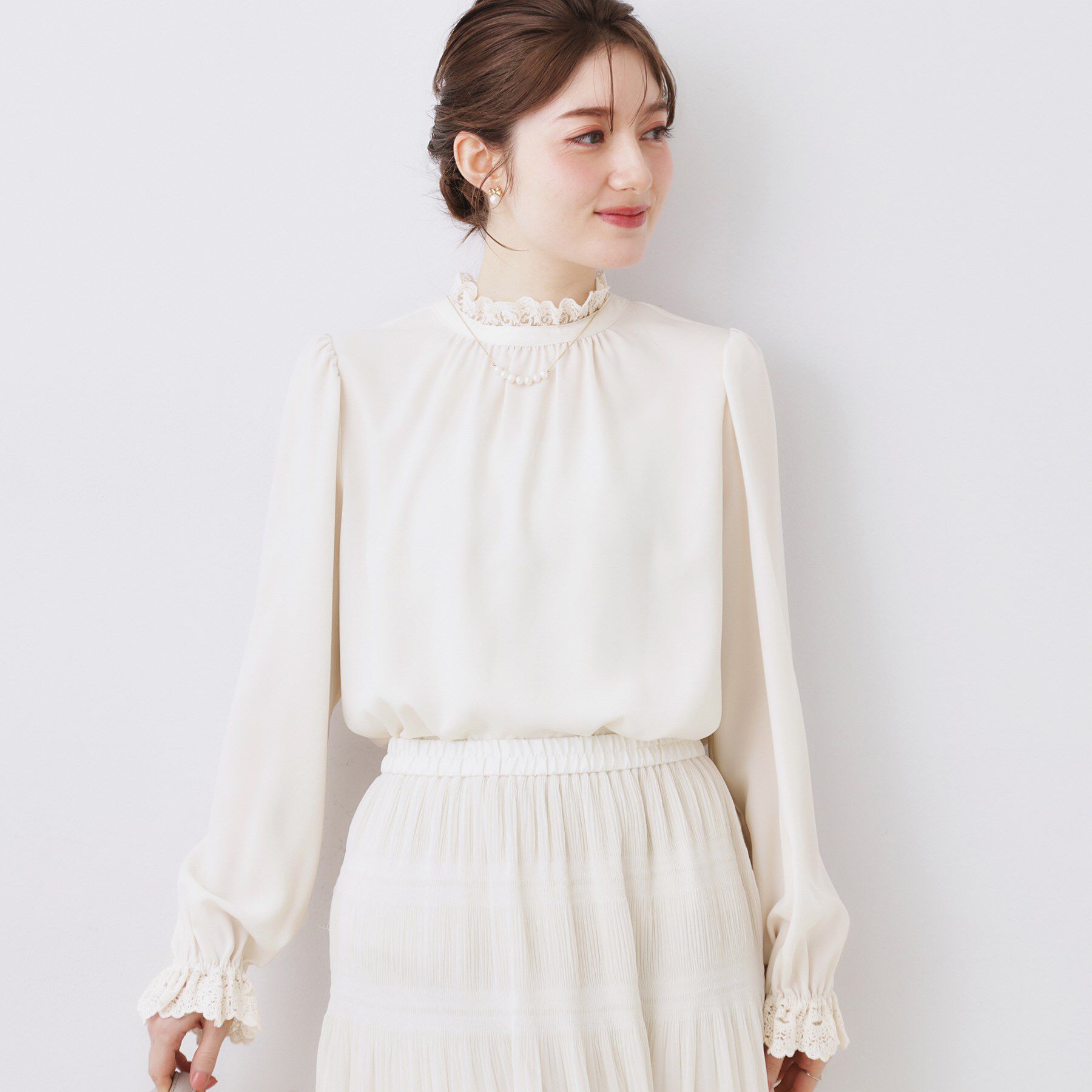 Couture broach「【前後2WAY】エンブロレースブラウス」|シャツ・ブラウス|