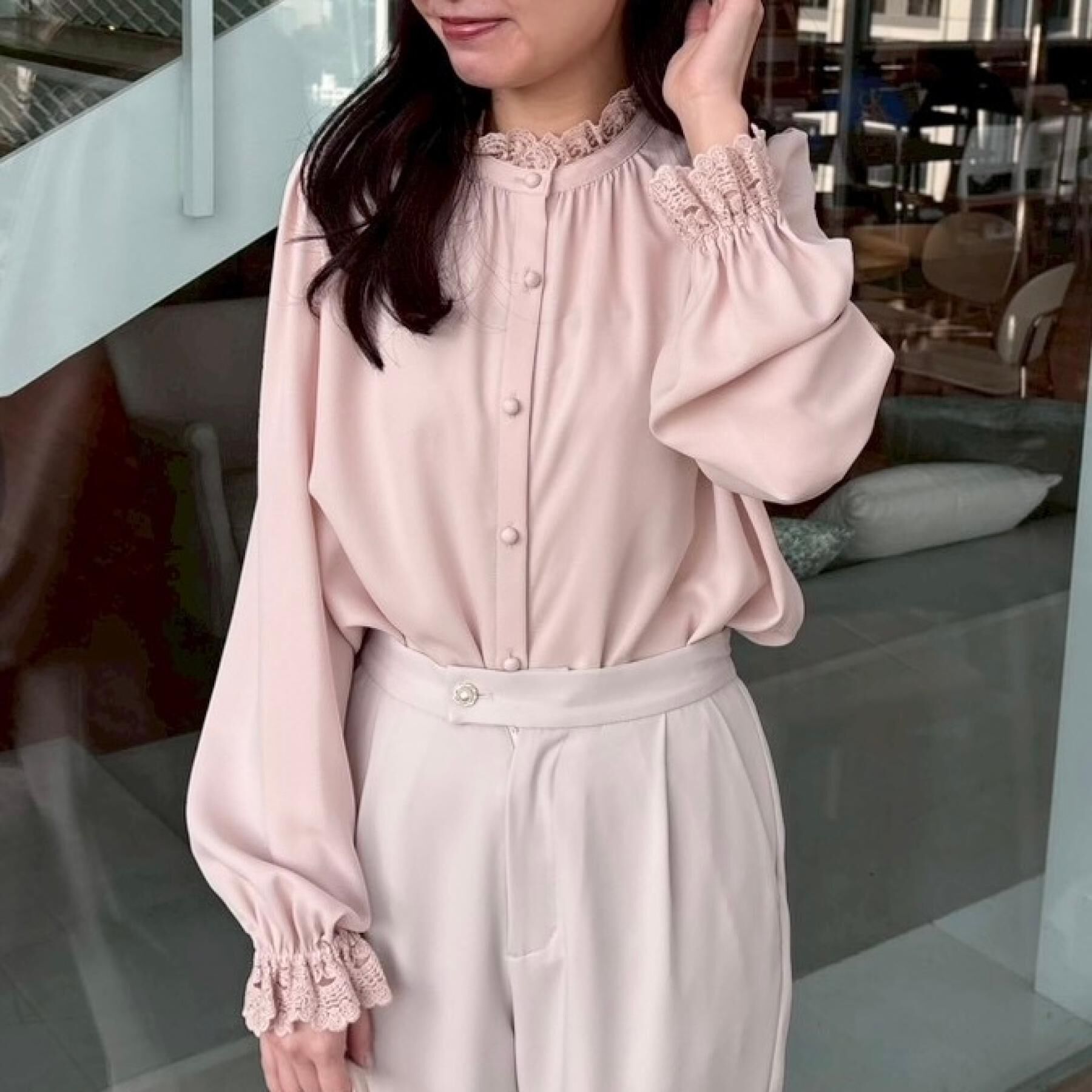 Couture broach「【前後2WAY】エンブロレースブラウス」|シャツ・ブラウス|