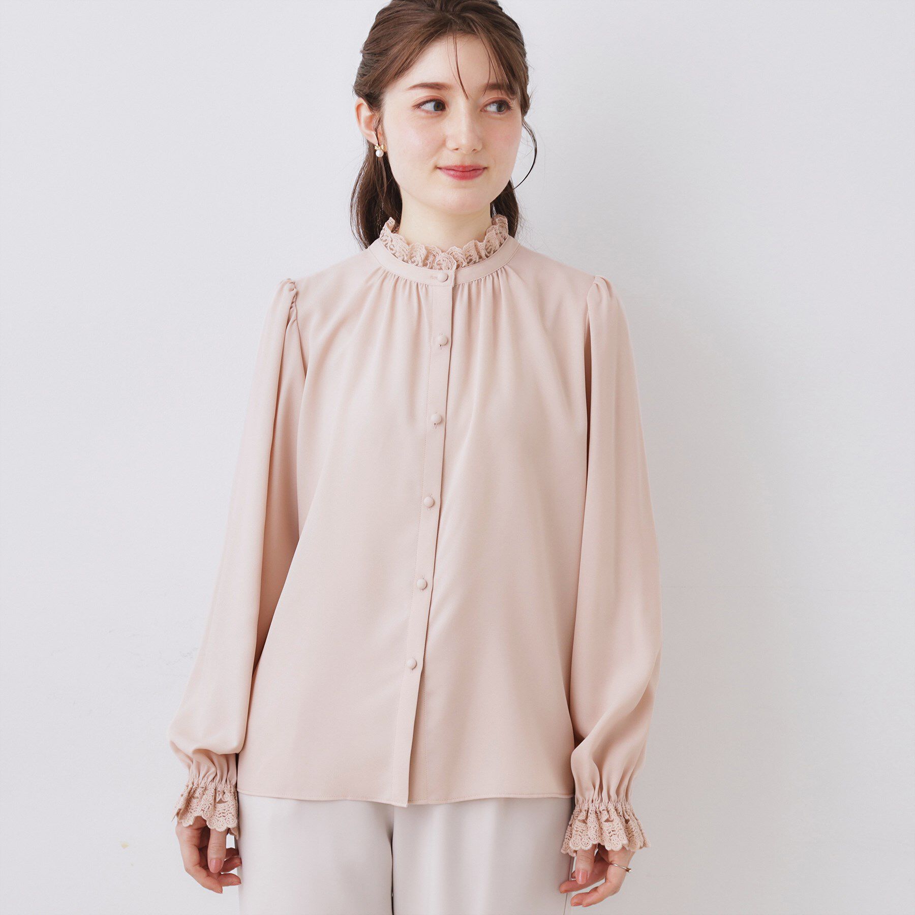 Couture broach「【前後2WAY】エンブロレースブラウス」|シャツ・ブラウス|