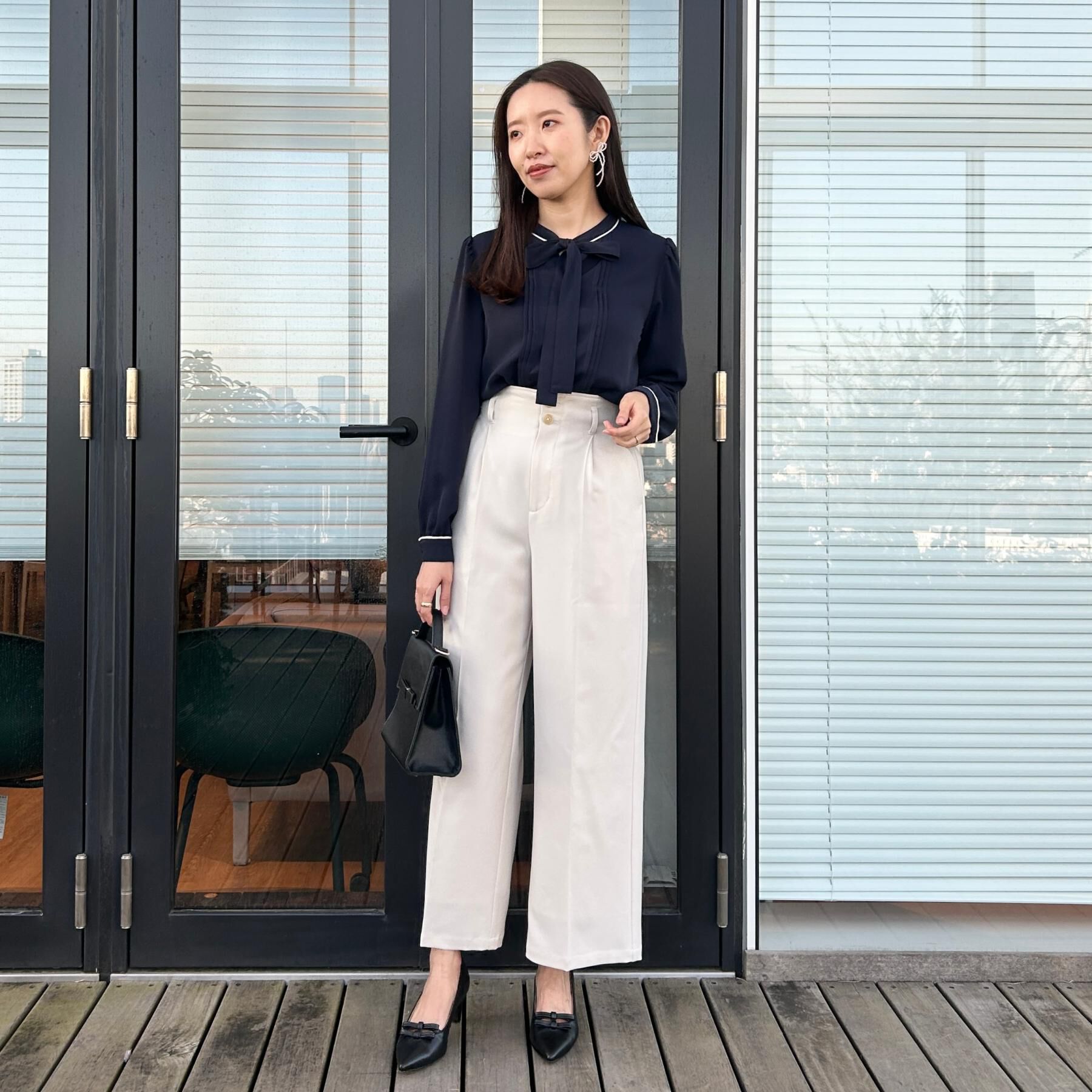 Couture broach「【洗える・通勤】ウエストリボン サスペンダー付きワイドパンツ」|その他|