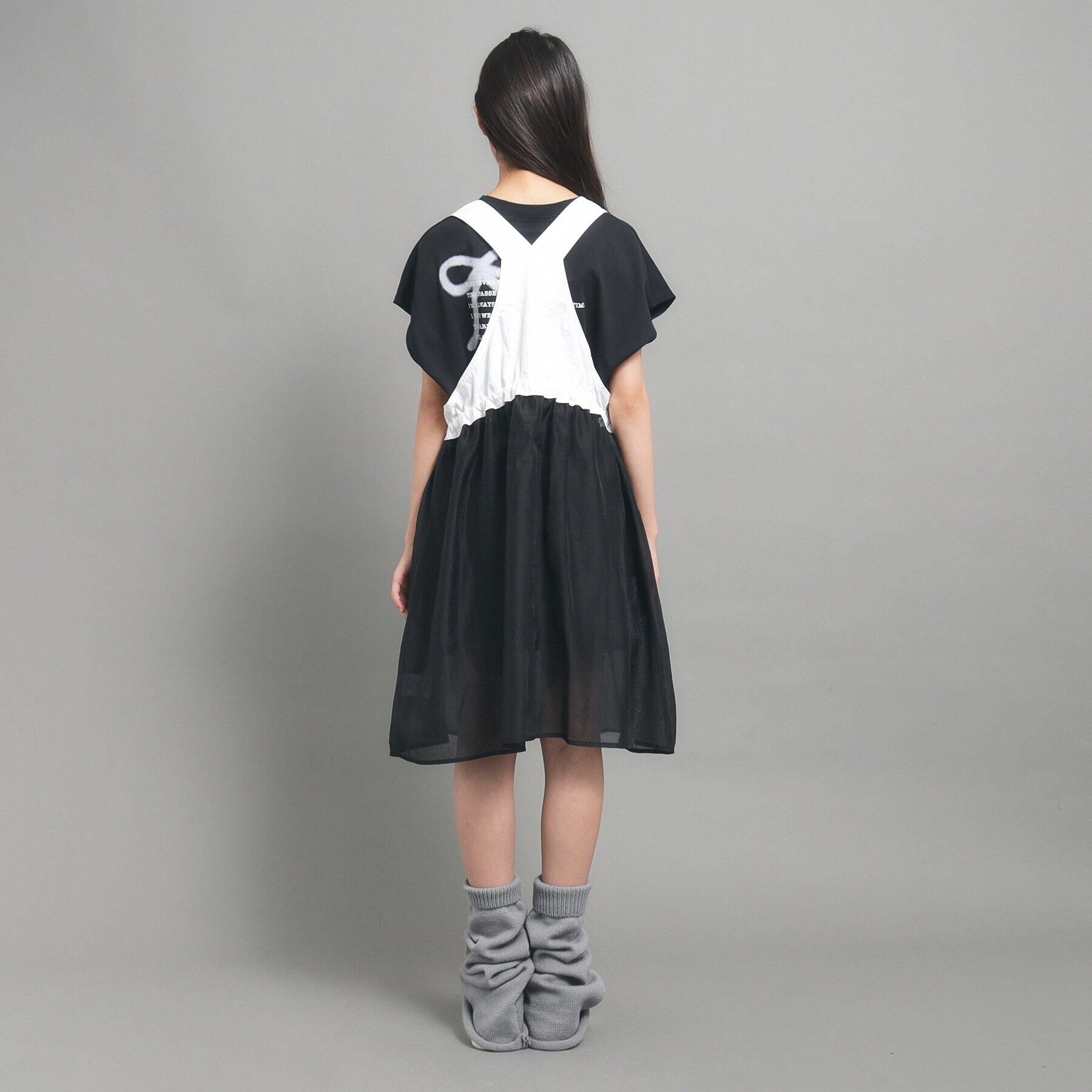 PINK-latte「チュール切り替えワンピース」|ジャンパースカート|