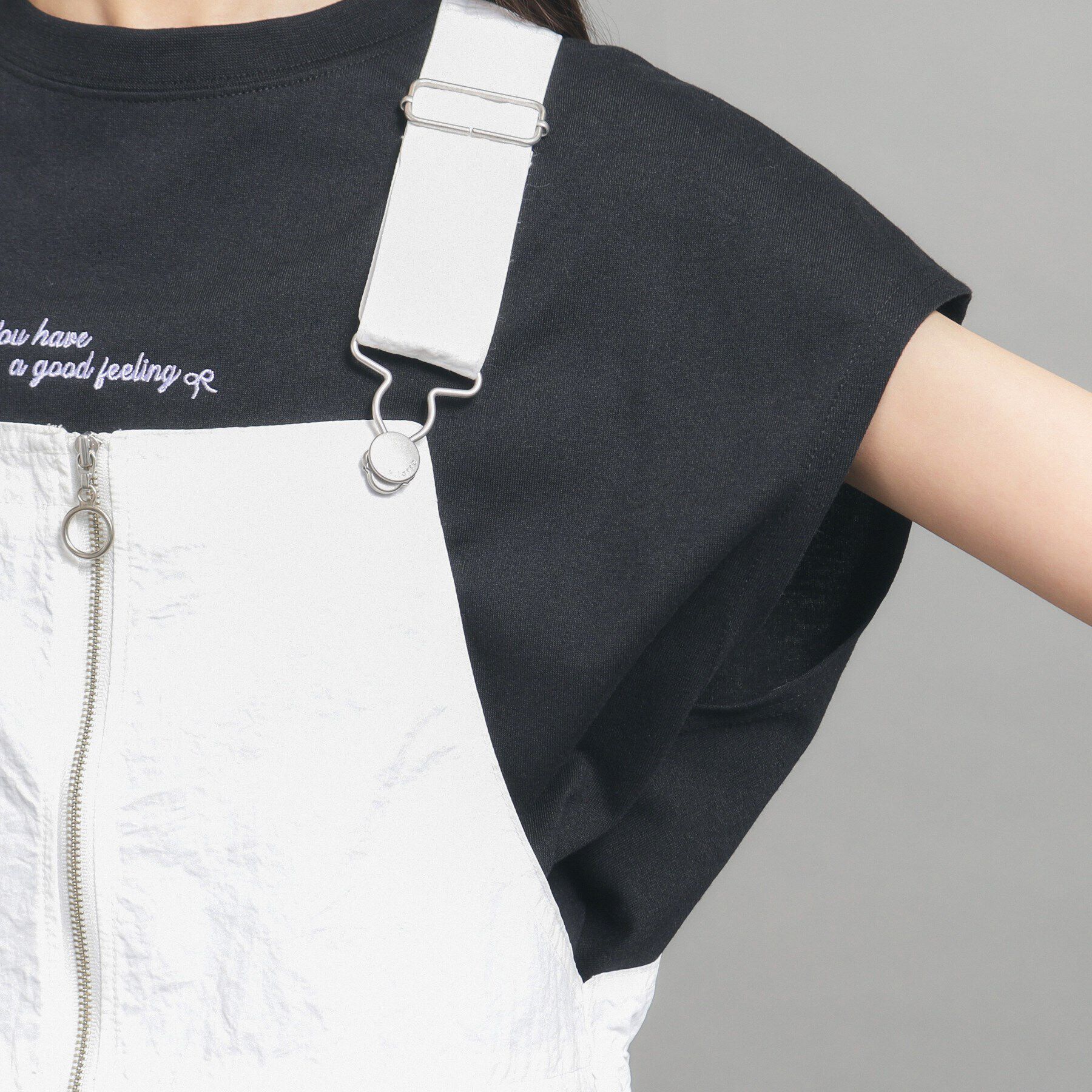 PINK-latte「チュール切り替えワンピース」|ジャンパースカート|