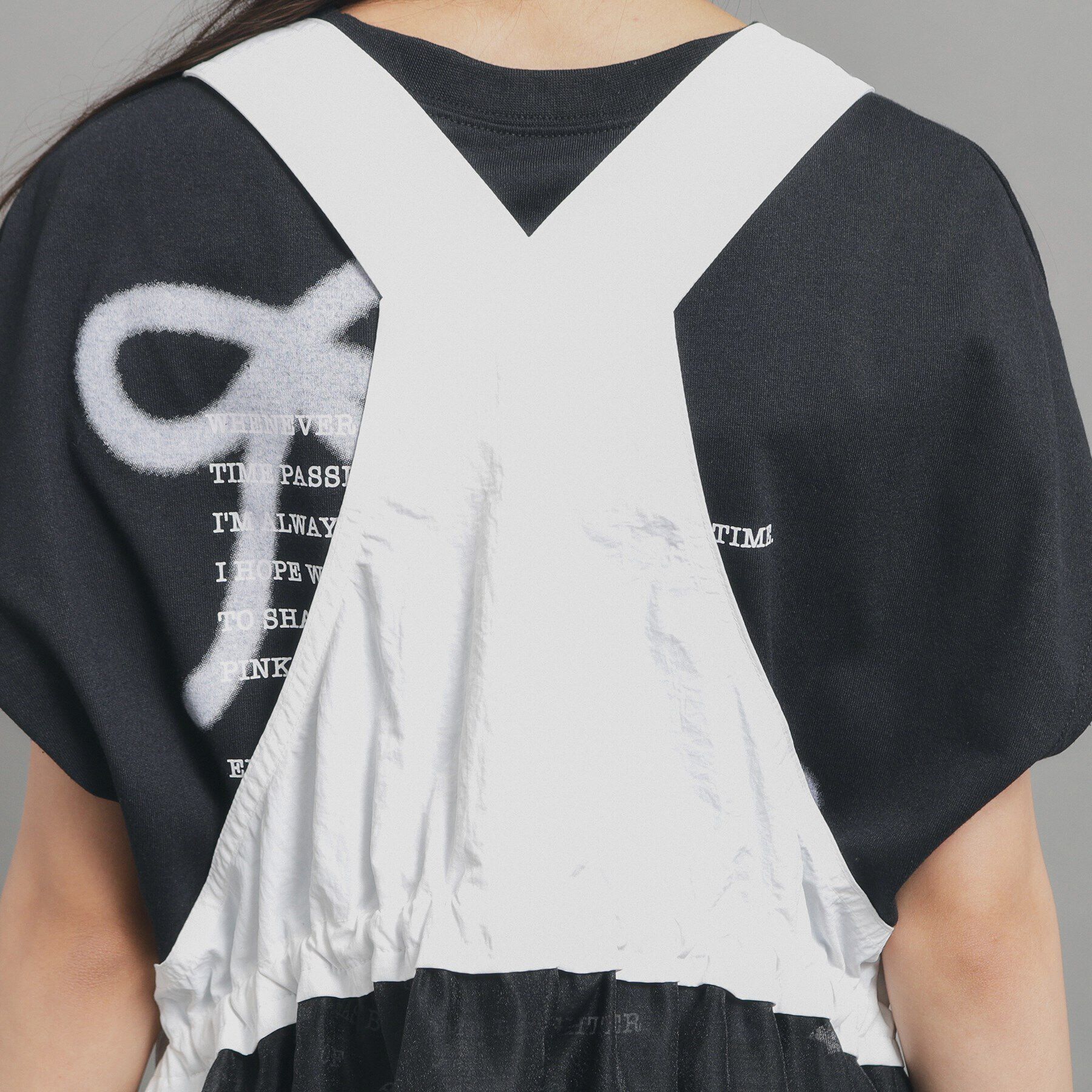 PINK-latte「チュール切り替えワンピース」|ジャンパースカート|