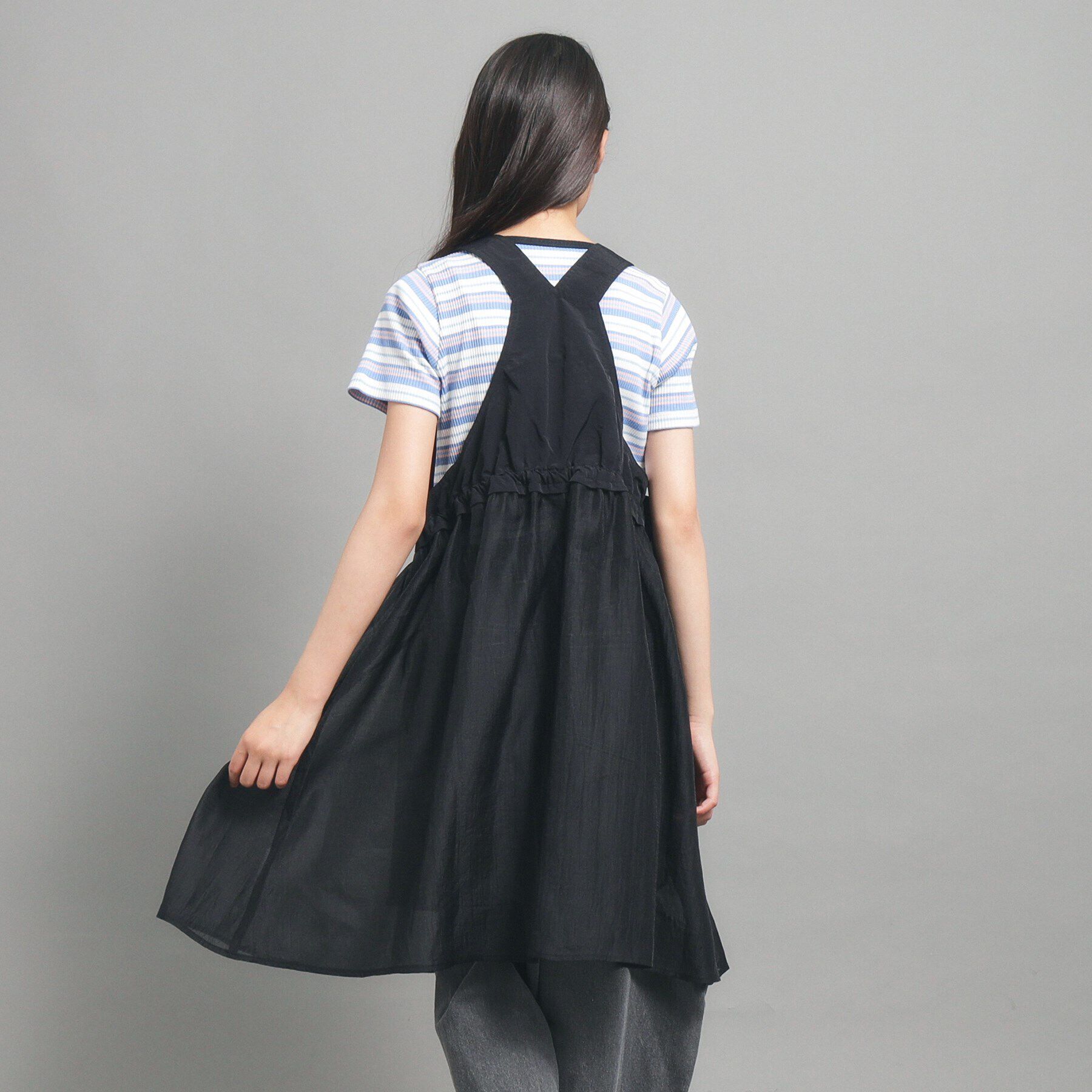 PINK-latte「チュール切り替えワンピース」|ジャンパースカート|