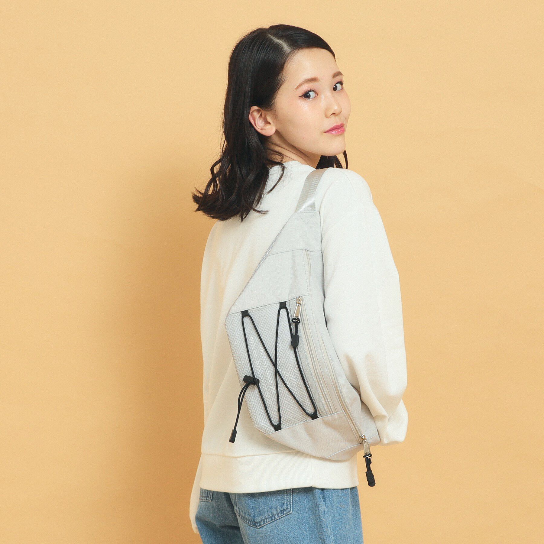 PINK-latte「ドローコードウエストバッグ」|その他|ライトグレー(011