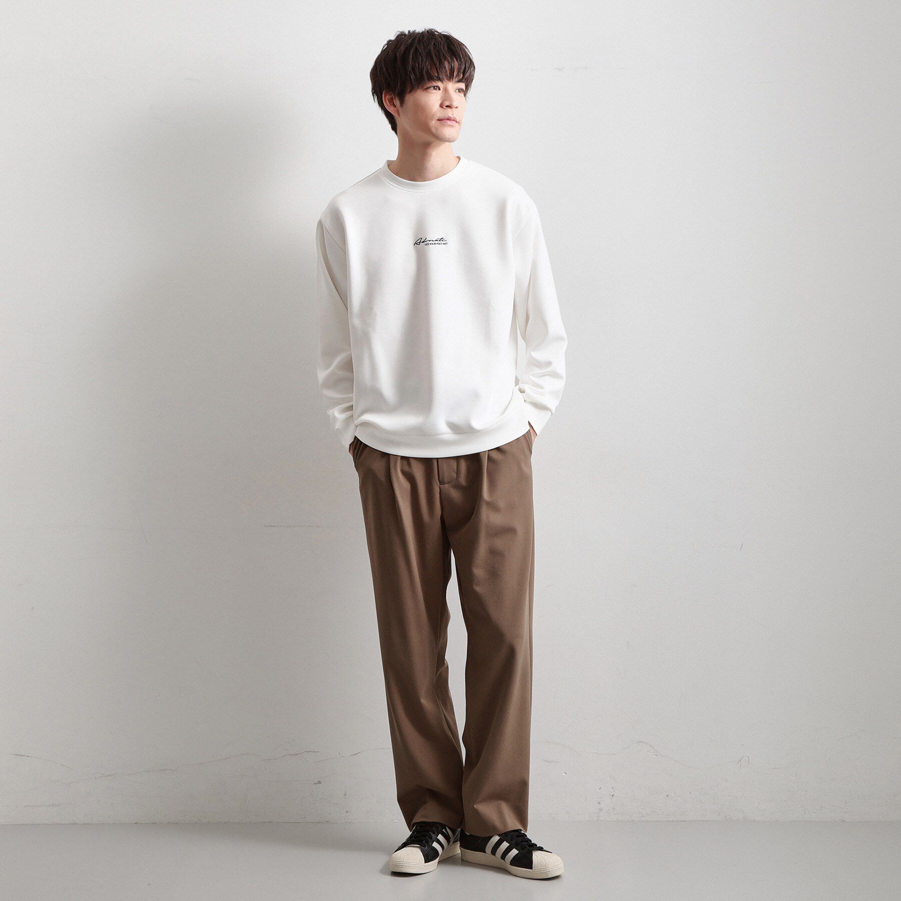 THE SHOP TK「【クリーンで大人っぽい】ロゴスウェット 洗濯機OK」|パーカー|