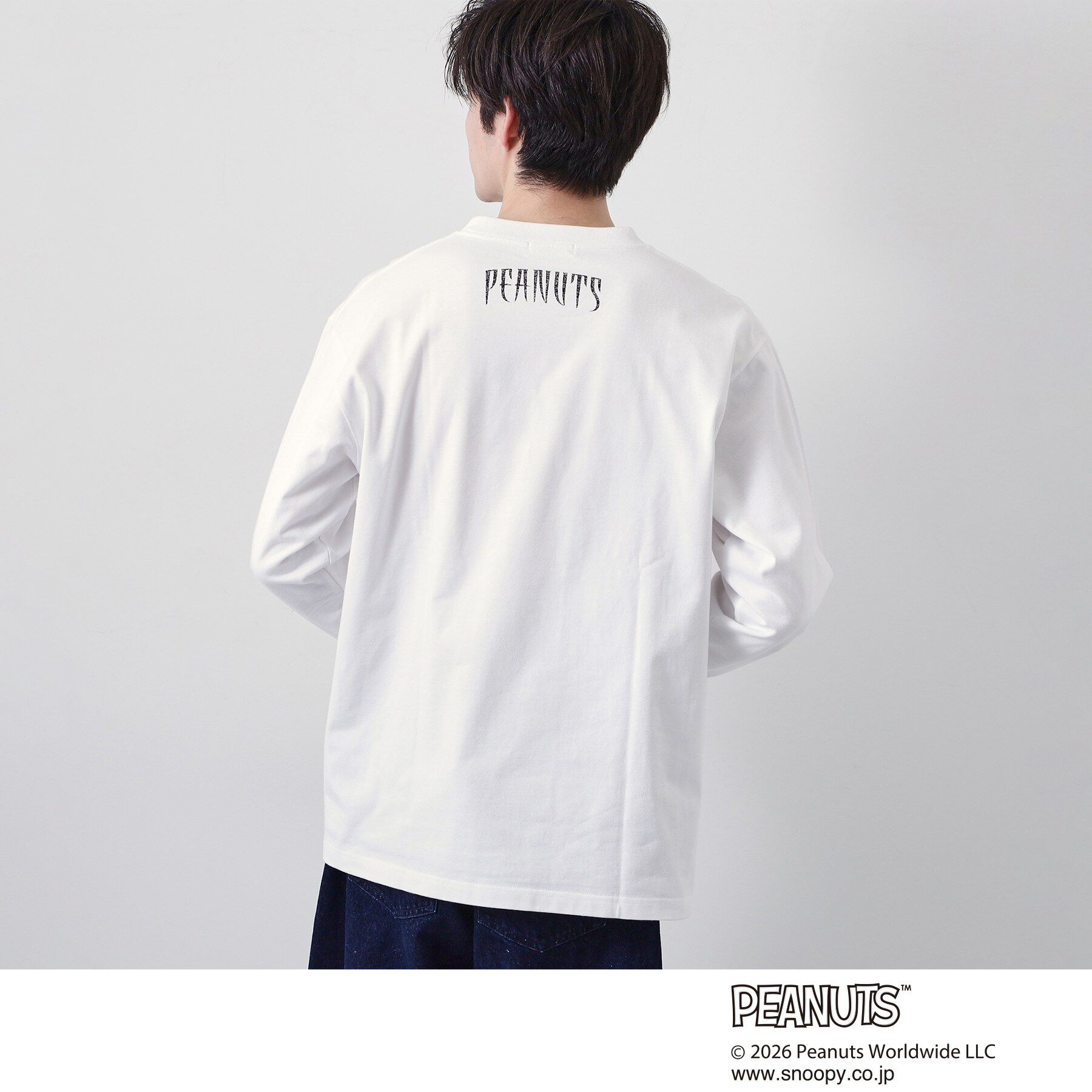 THE SHOP TK「PEANUTS ／ ピーナッツ スヌーピー ヴィンテージ風プリント長袖Tシャツ」|Tシャツ・カットソー|