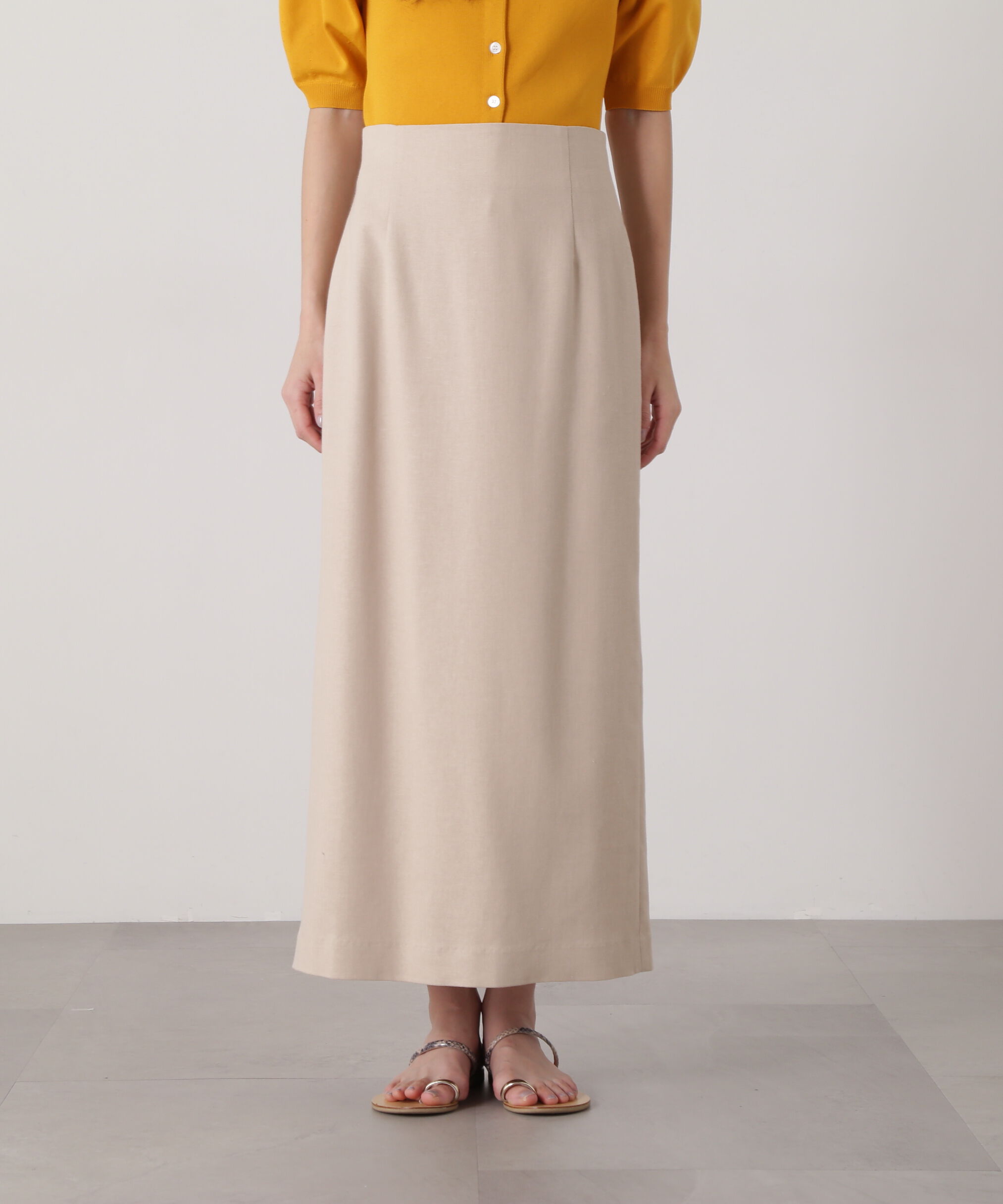  「麻混タイトスカート」|スカート|