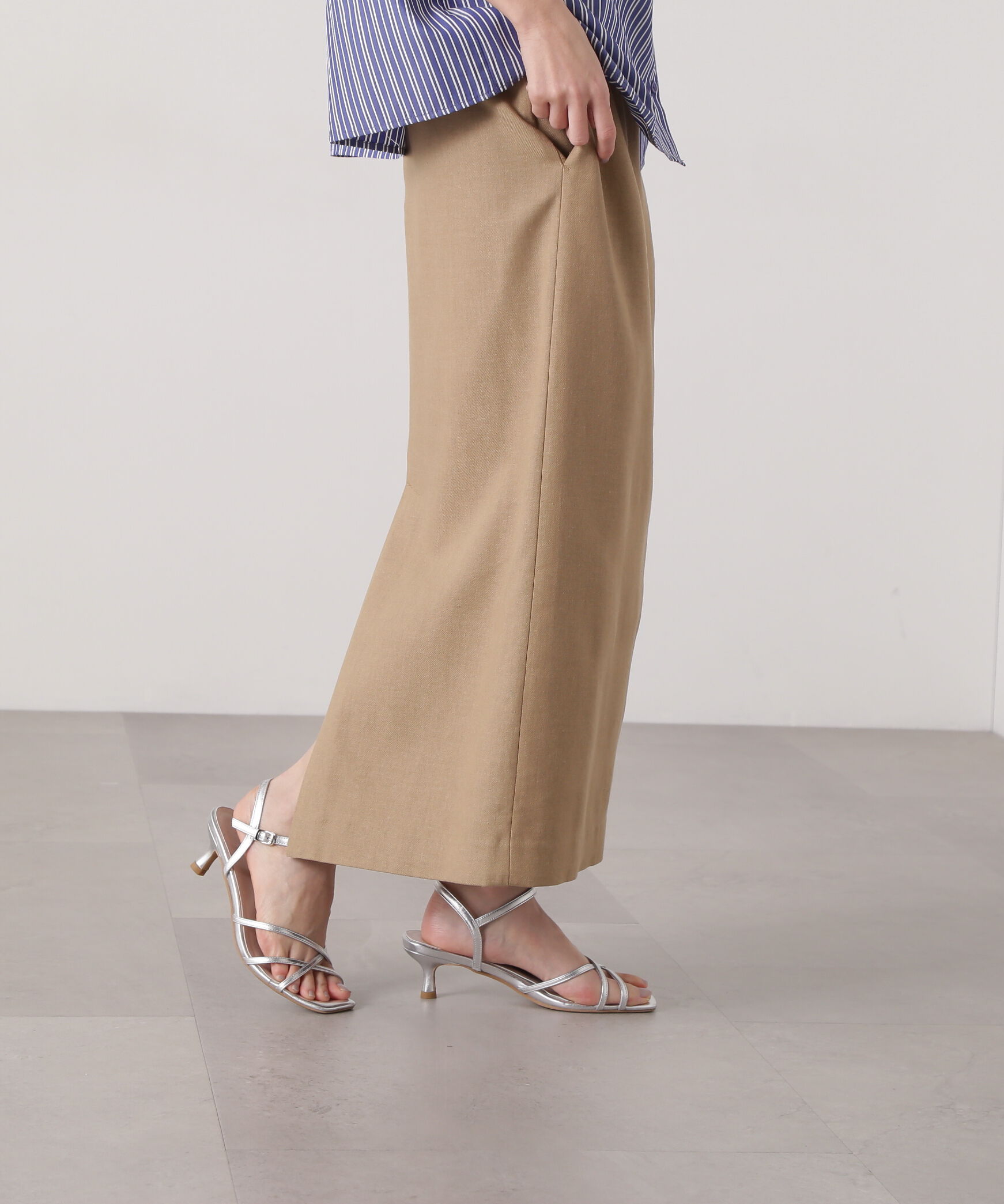  「麻混タイトスカート」|スカート|