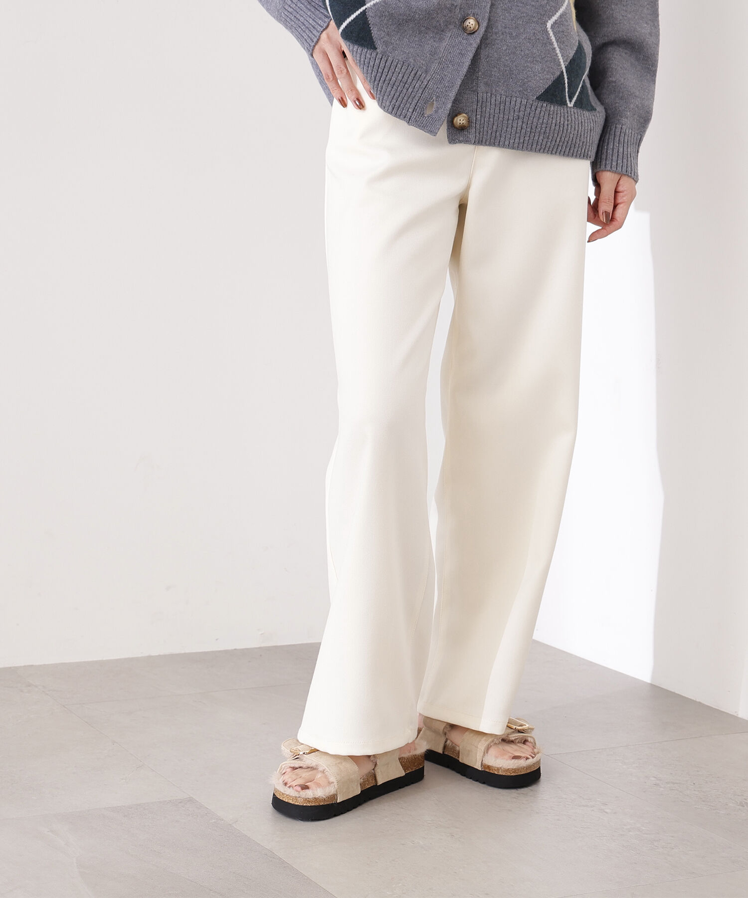  「ベーシックツイルワイドパンツ」|その他|オフホワイト1