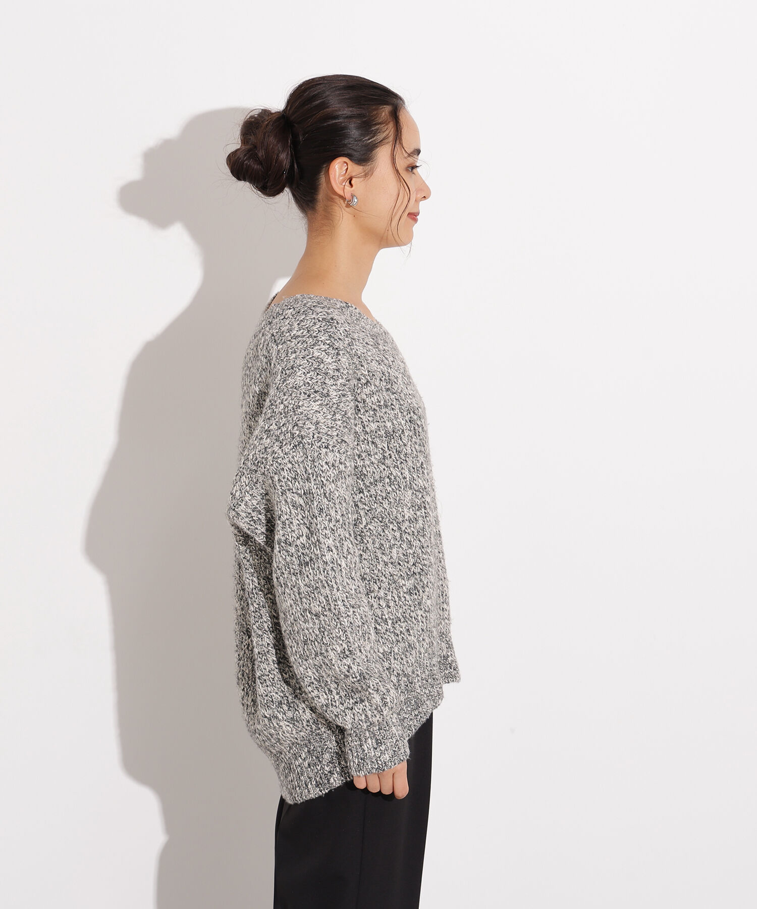  「メランジVネックニット」|ニット・セーター|