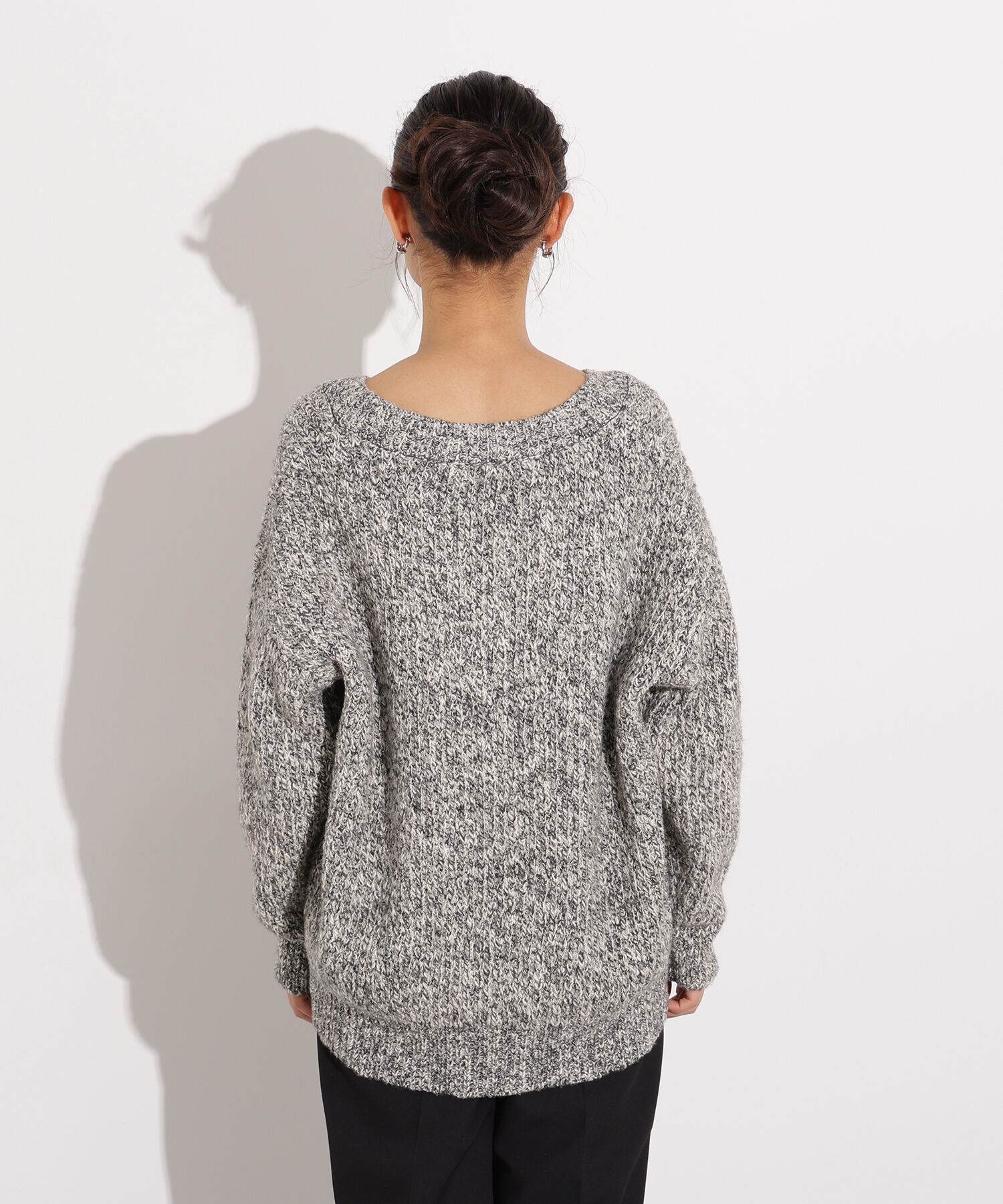  「メランジVネックニット」|ニット・セーター|