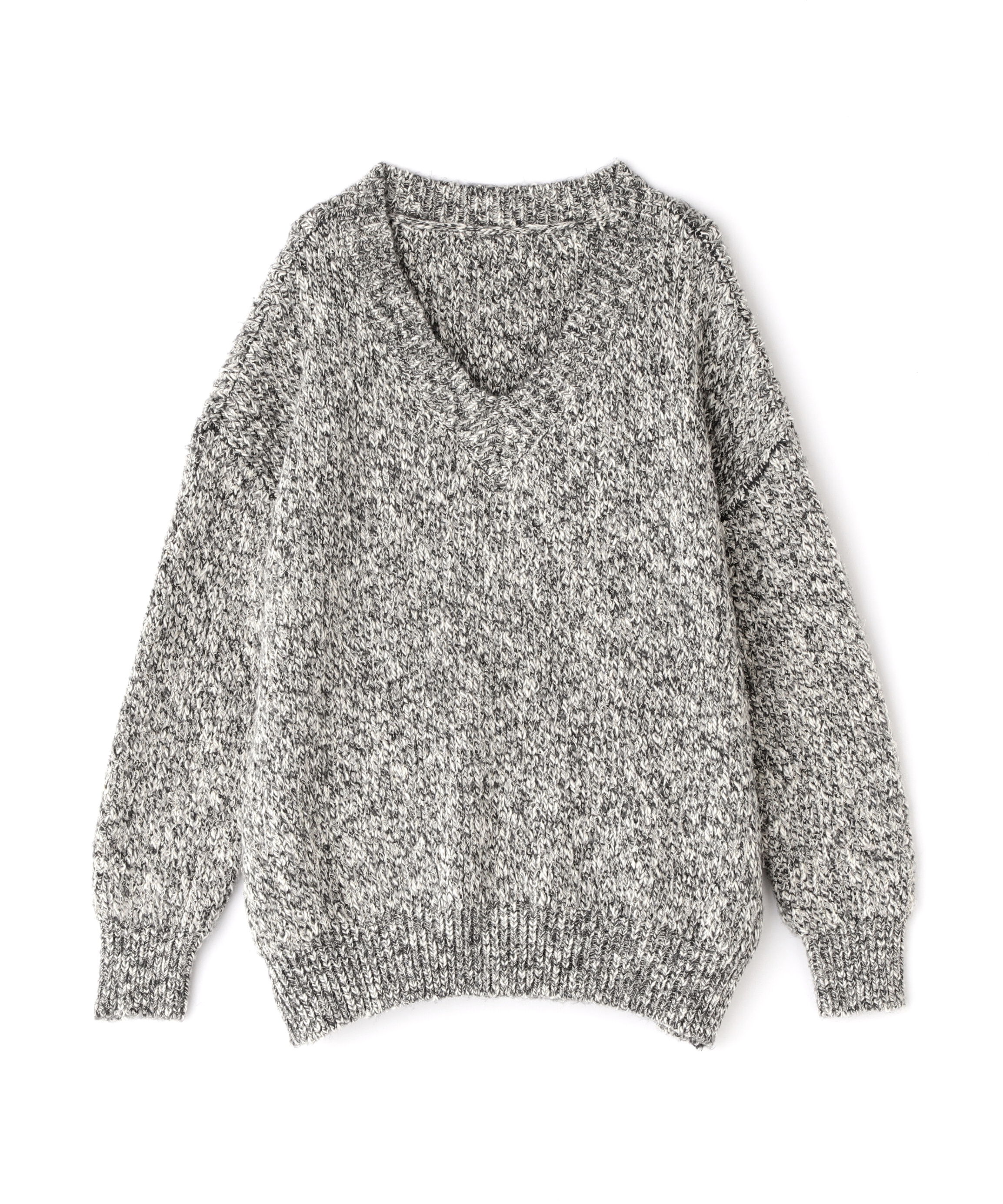  「メランジVネックニット」|ニット・セーター|