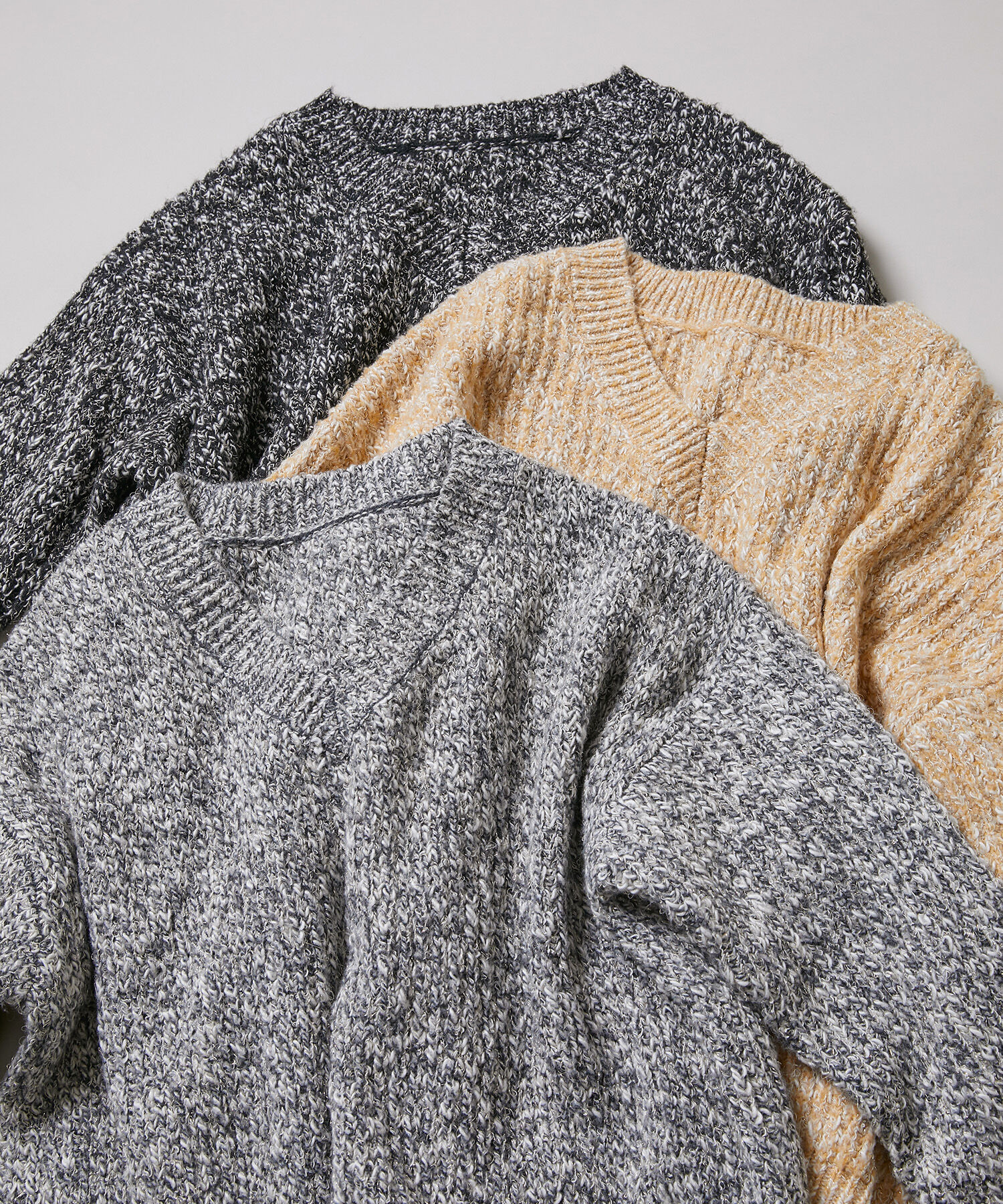  「メランジVネックニット」|ニット・セーター|