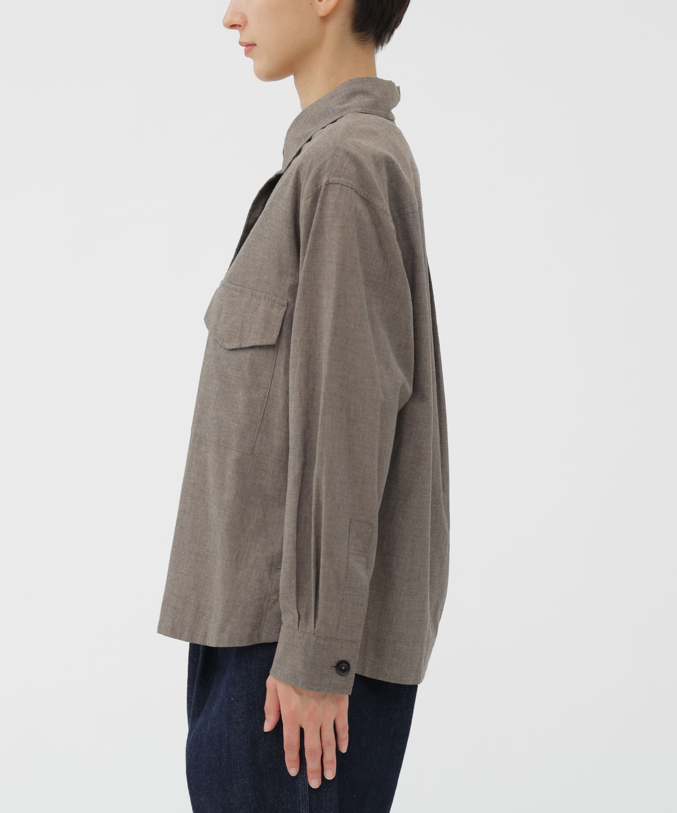 MHL.「TOP DYED COTTON POPLIN SHIRT」|シャツ・ブラウス|