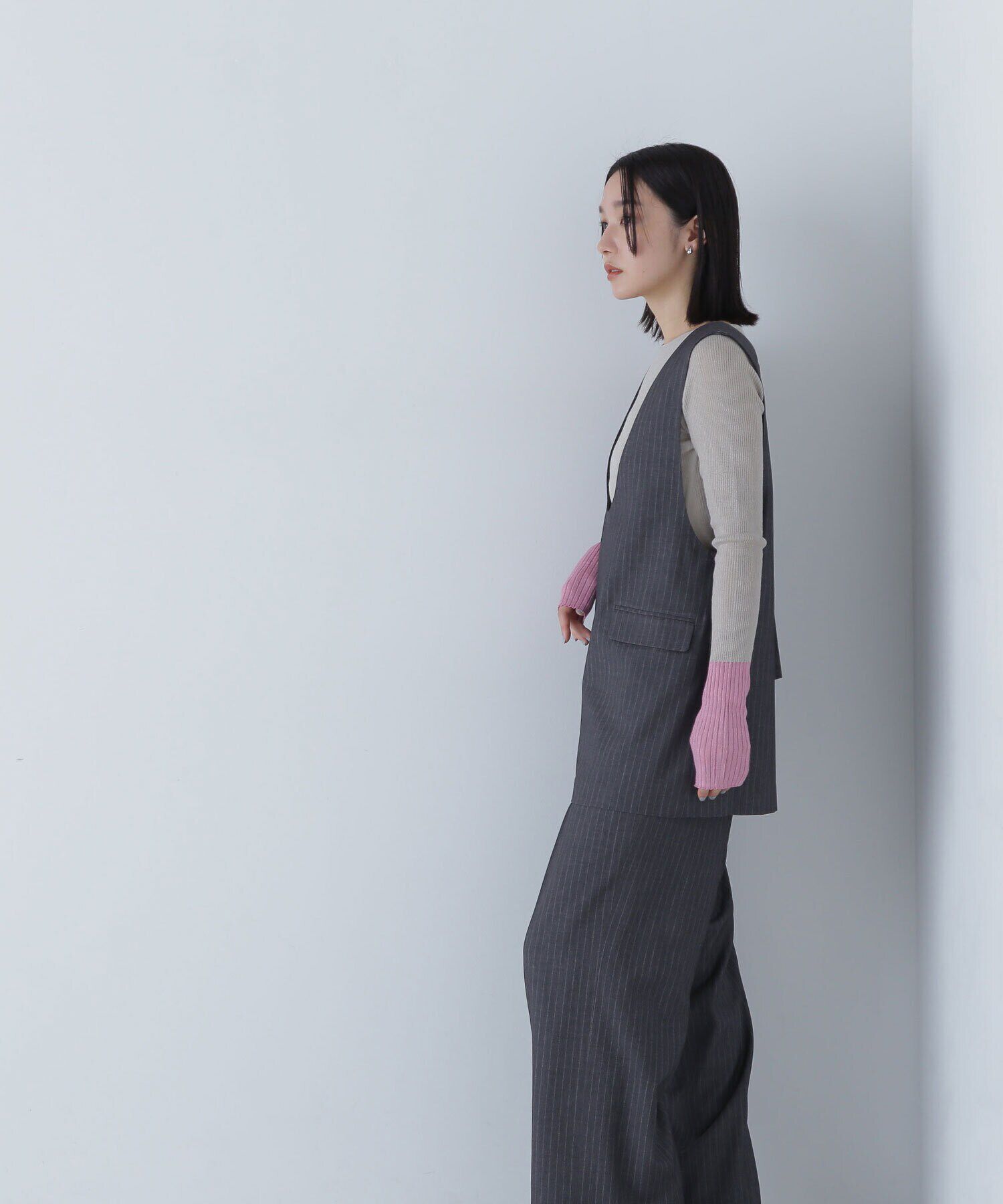  「Uネックチュニック＆ワイドパンツ」|ワンピース|