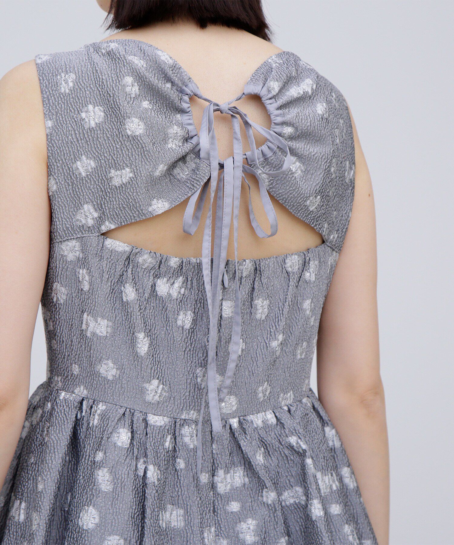  「アシンメトリーフリルジャガードワンピース」|ワンピース|