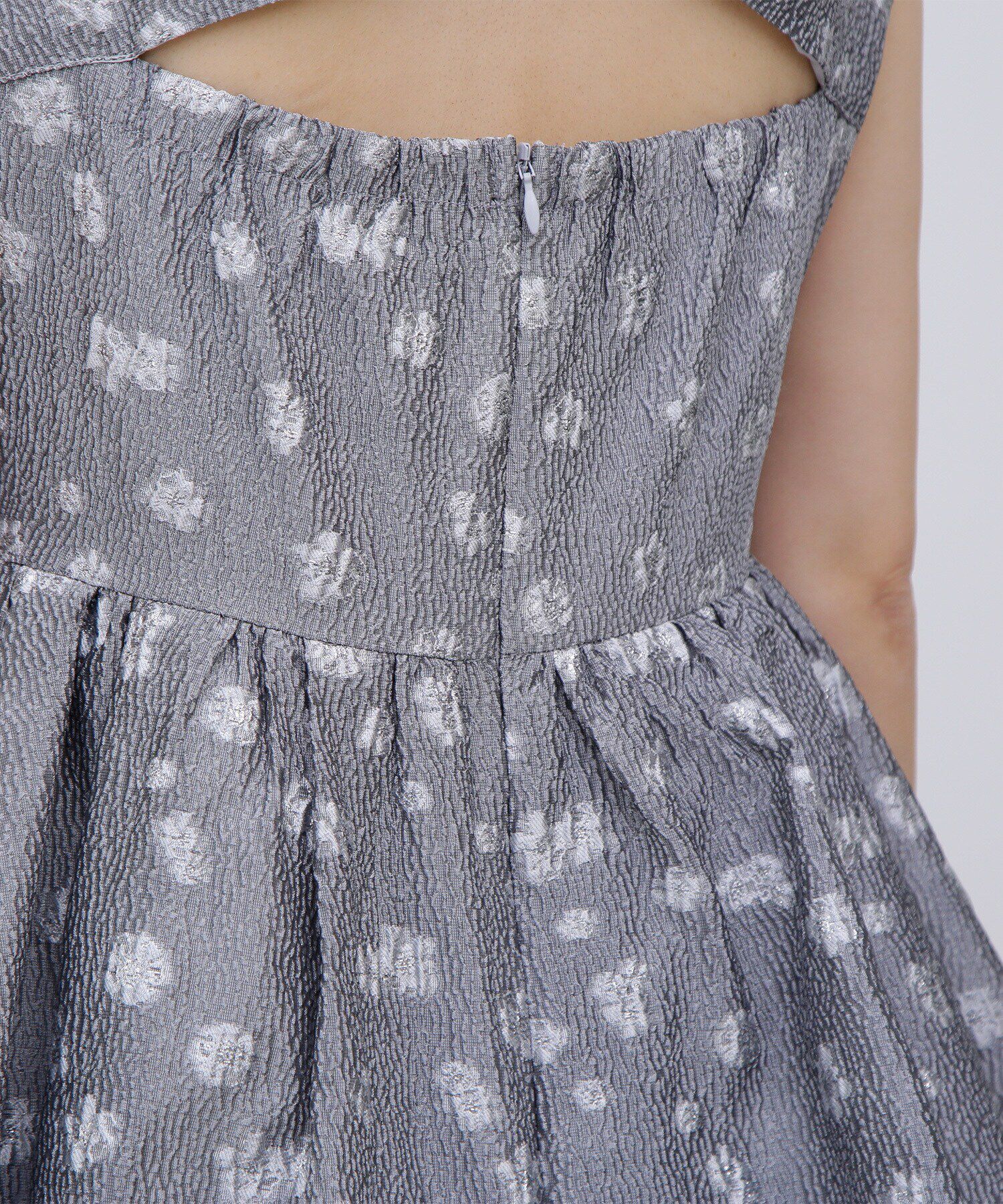  「アシンメトリーフリルジャガードワンピース」|ワンピース|