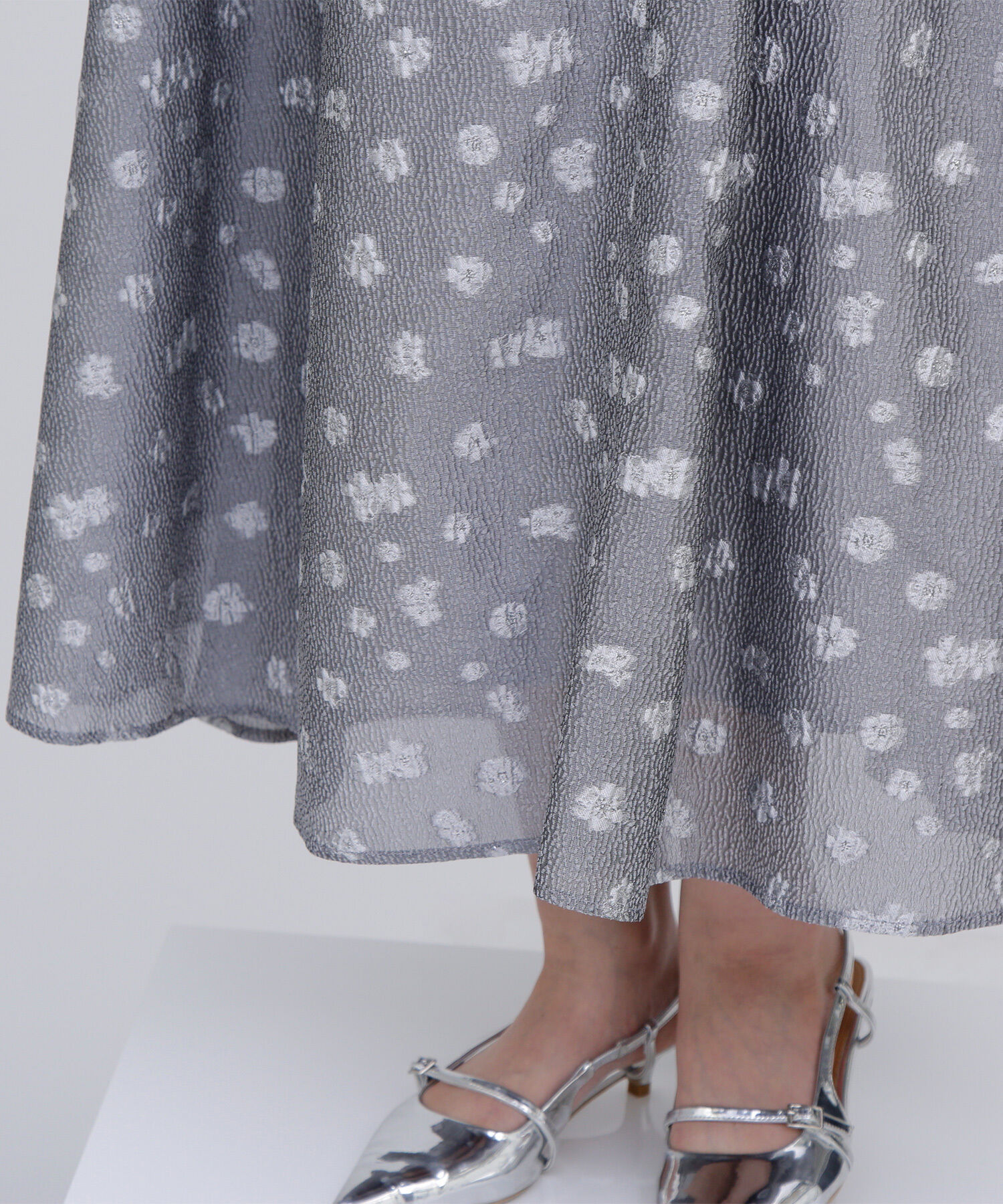  「アシンメトリーフリルジャガードワンピース」|ワンピース|