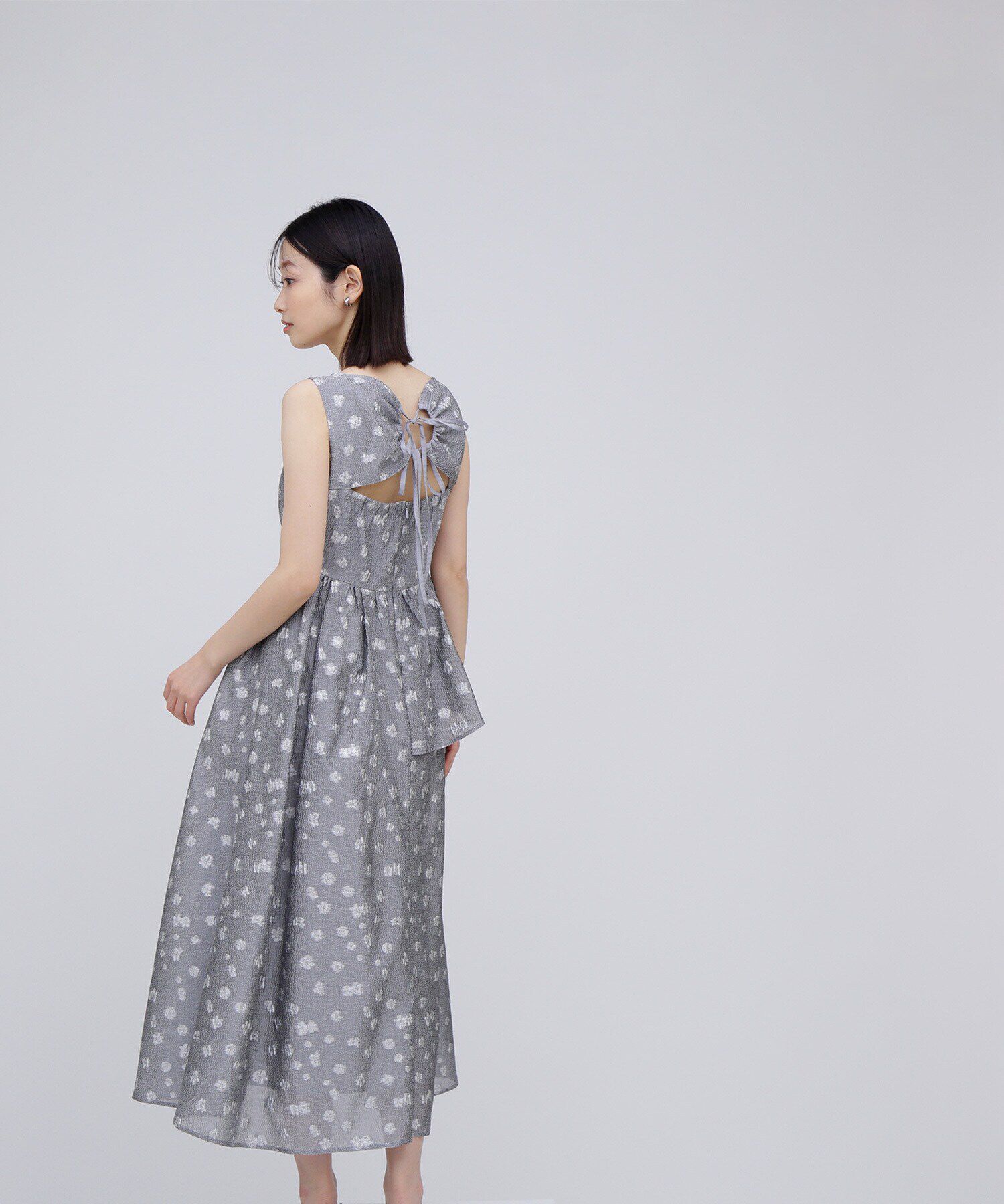  「アシンメトリーフリルジャガードワンピース」|ワンピース|