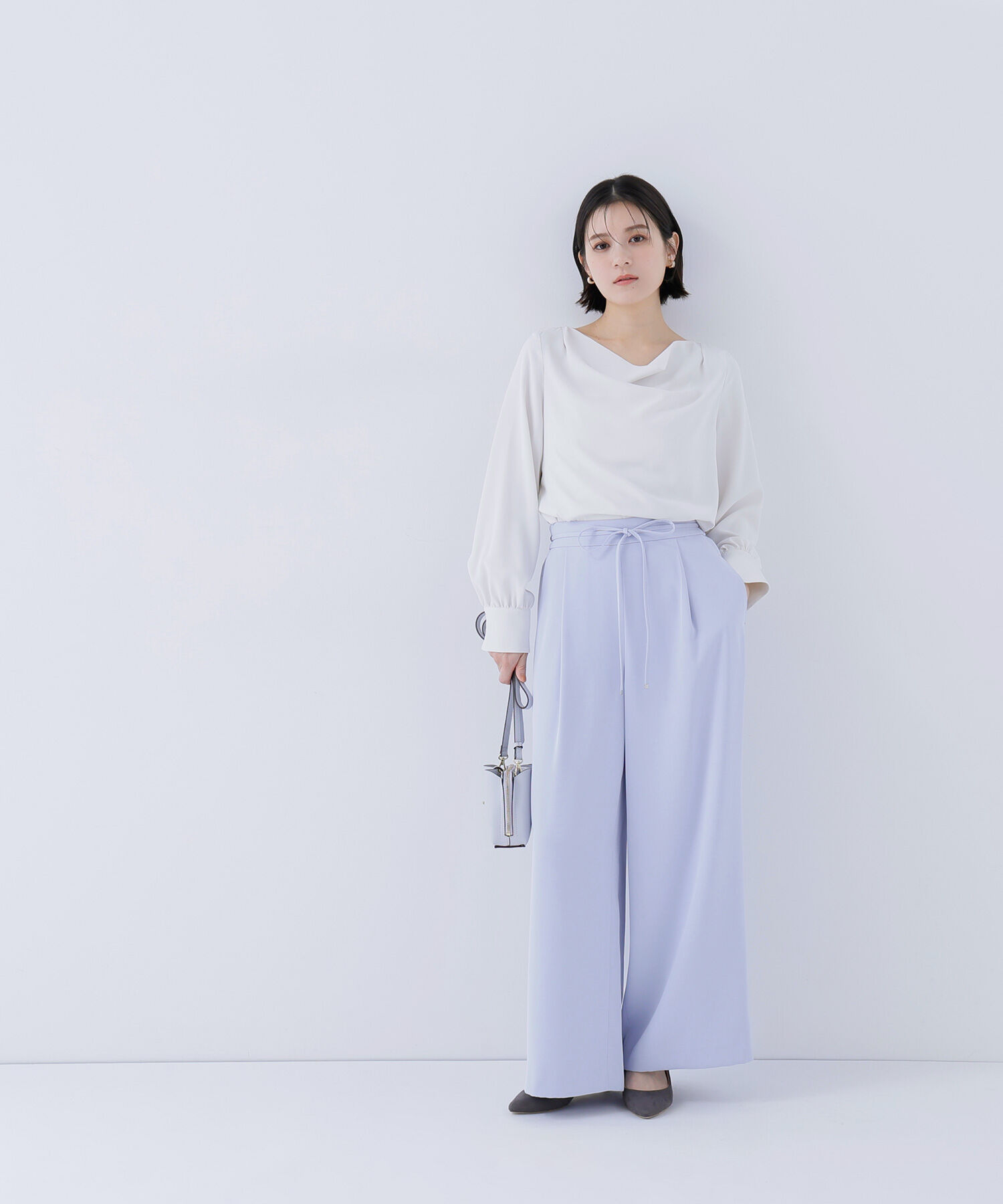  「ナローリボンイージーワイドパンツ」|その他|