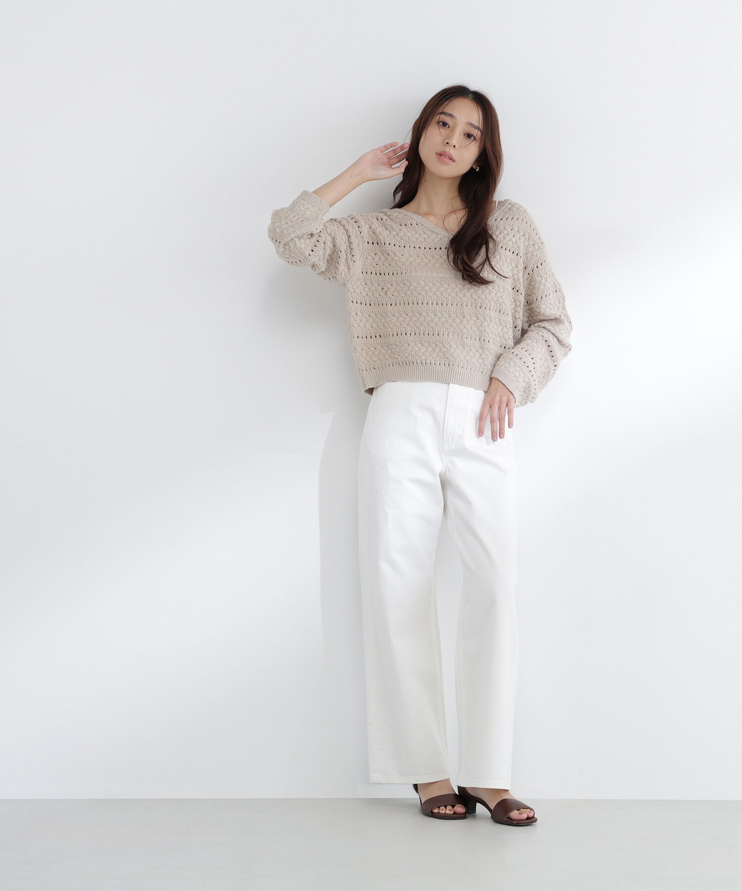  「ワイドストレートデニムパンツ」|その他|オフホワイト1