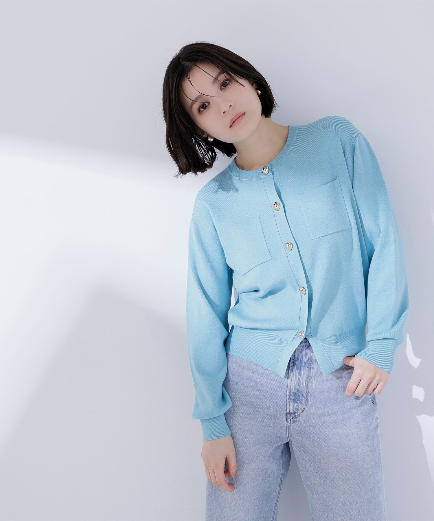  「2wayカラーニットカーディガン」|ニット・セーター|