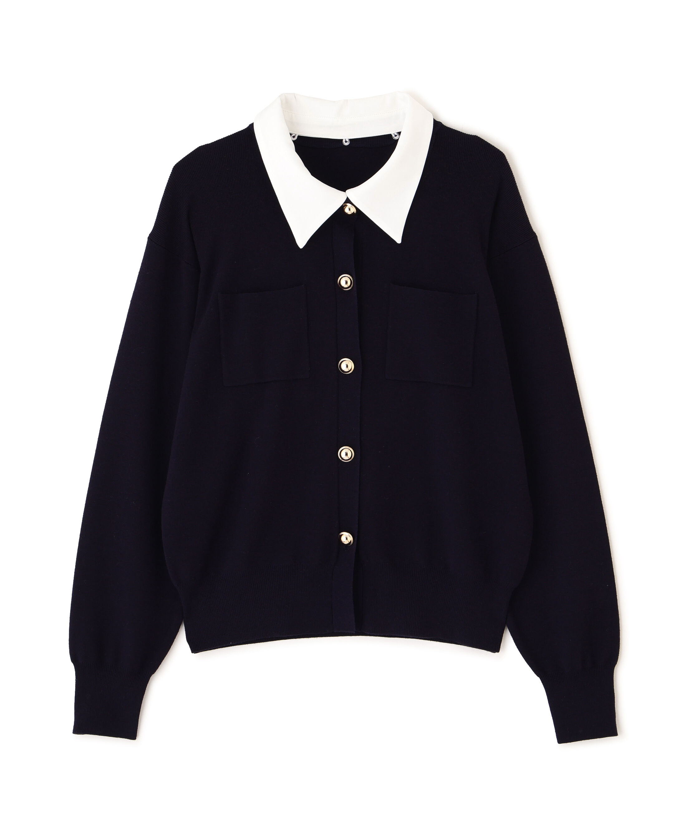  「2wayカラーニットカーディガン」|ニット・セーター|