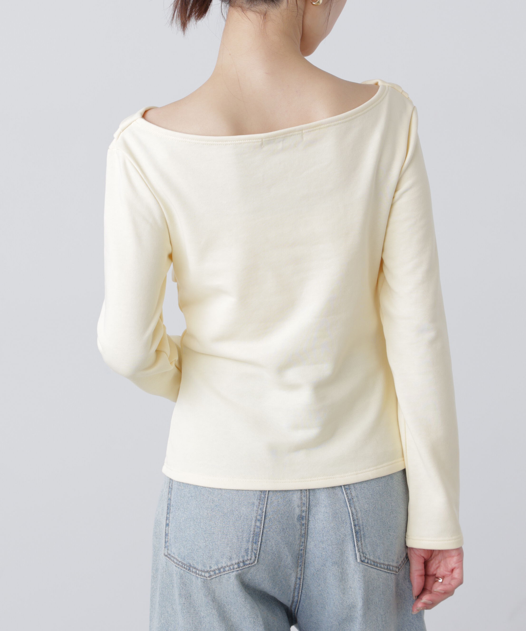  「オフショルミニ裏毛カットソー」|Tシャツ・カットソー|