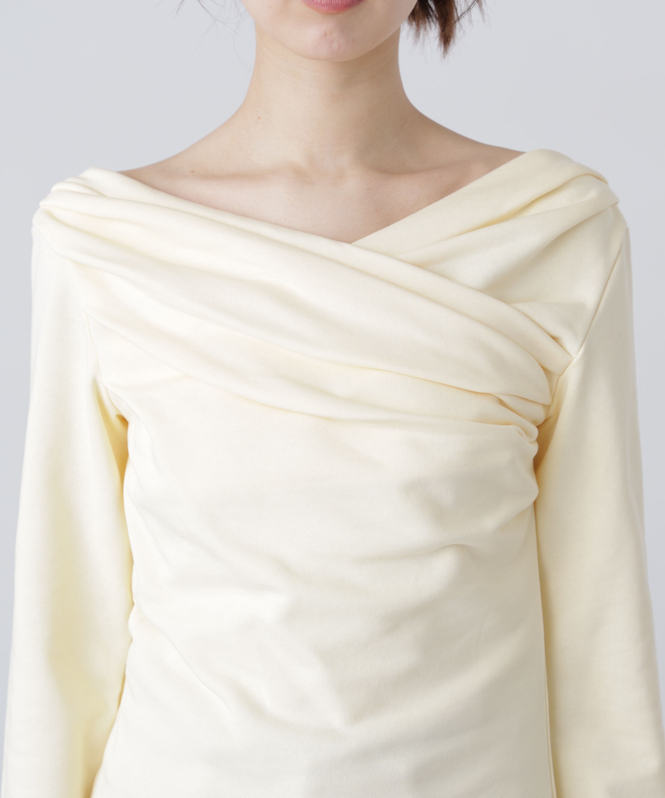  「オフショルミニ裏毛カットソー」|Tシャツ・カットソー|