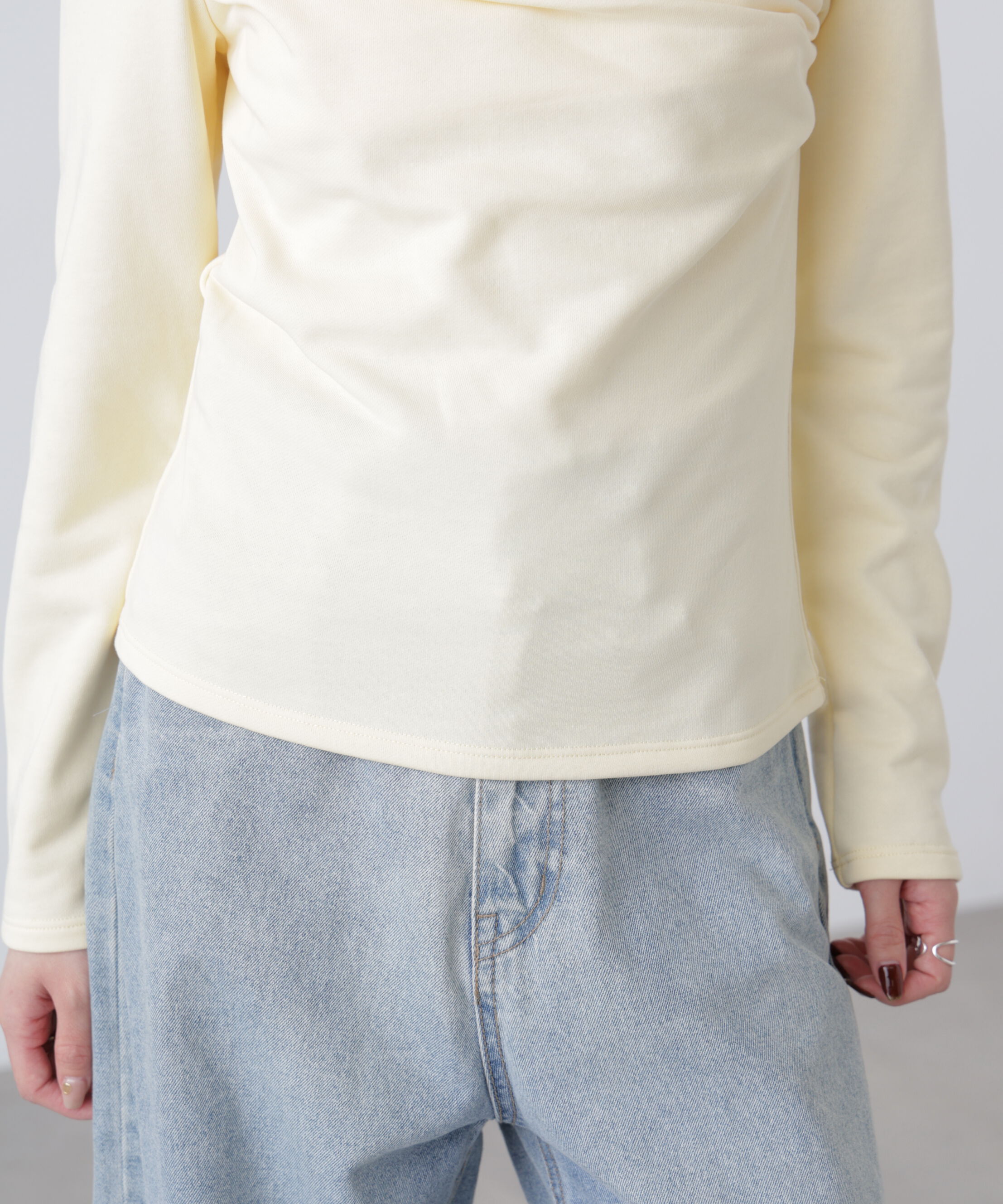  「オフショルミニ裏毛カットソー」|Tシャツ・カットソー|