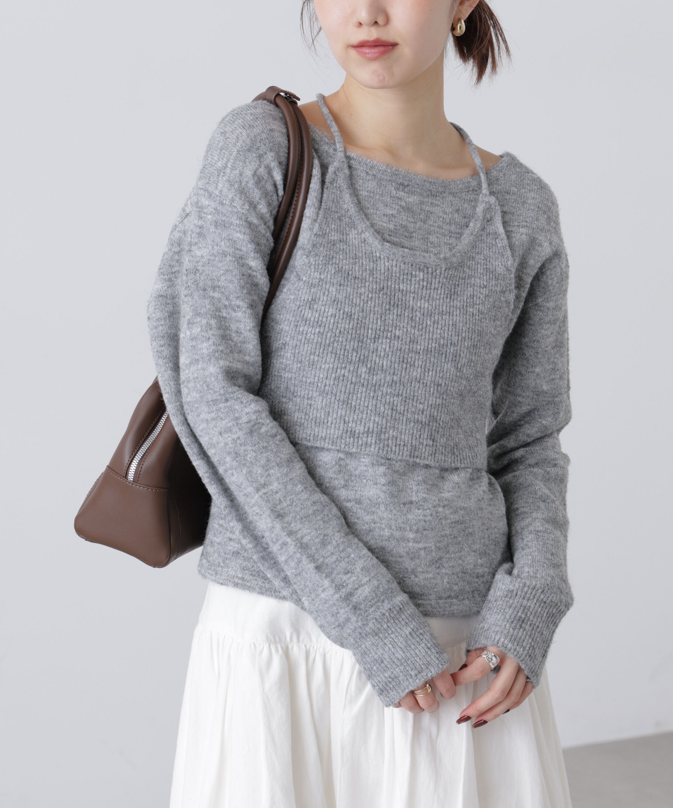  「ホルターネックビスチェセットニット」|ニット・セーター|