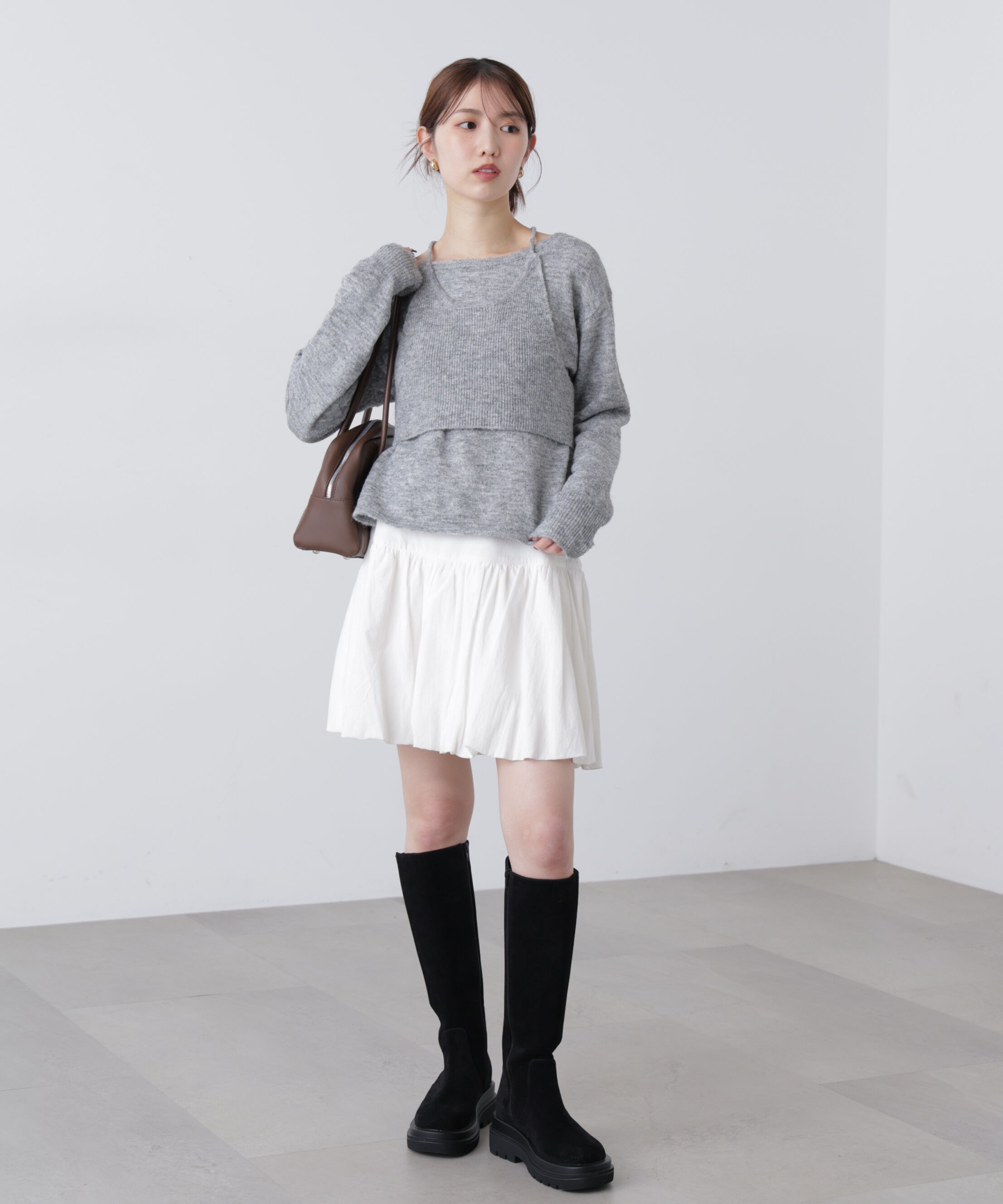  「ホルターネックビスチェセットニット」|ニット・セーター|