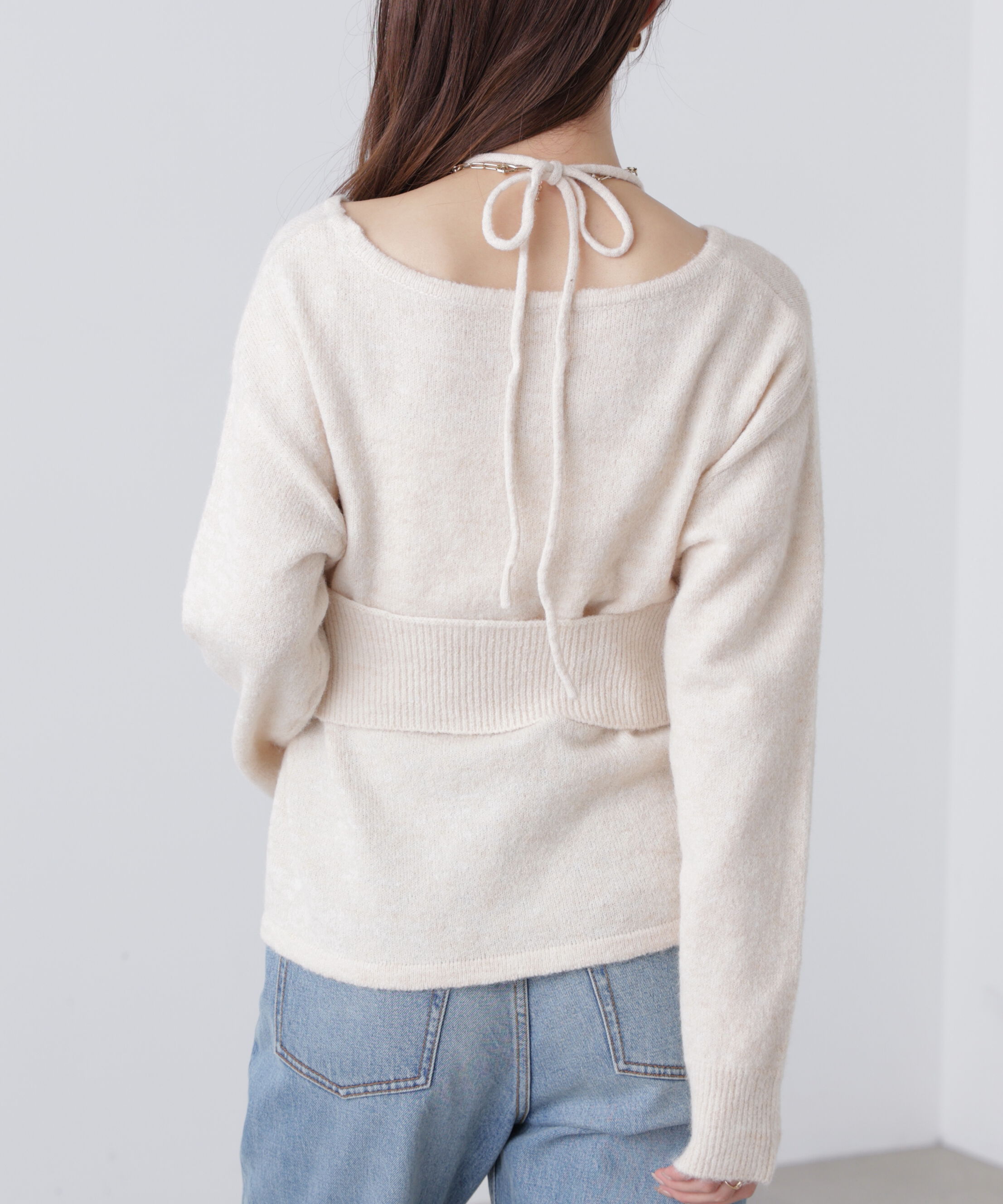  「ホルターネックビスチェセットニット」|ニット・セーター|