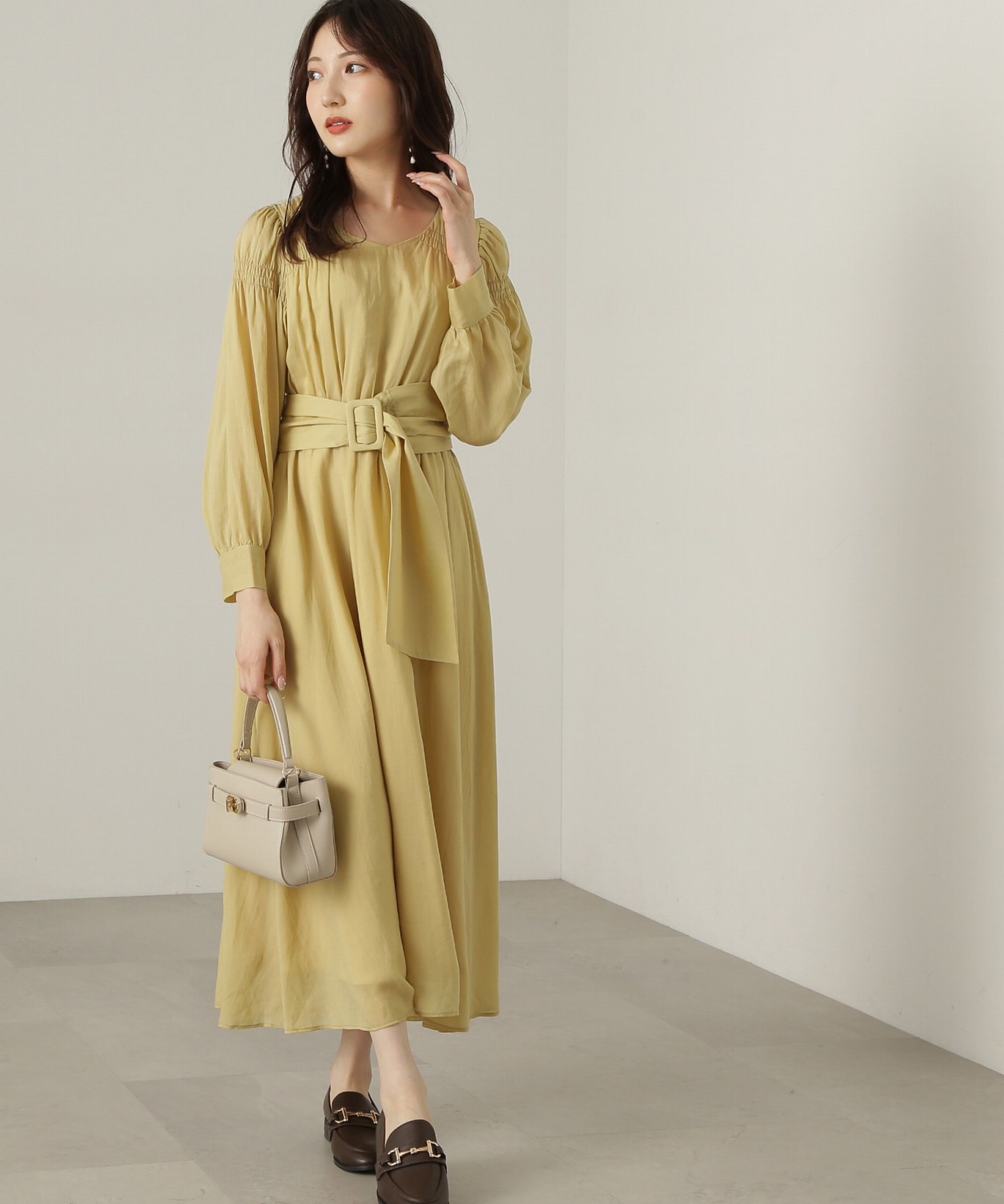 PROPORTION BODY DRESSING「肩シャーリングシアーワンピース24AW」|ワンピース|