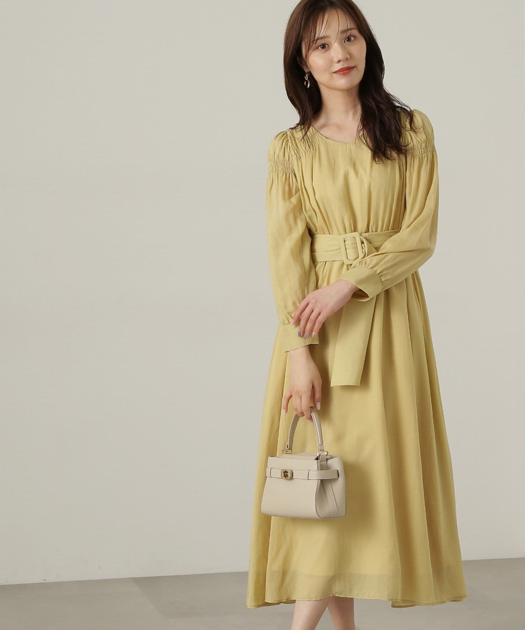 PROPORTION BODY DRESSING「肩シャーリングシアーワンピース24AW」|ワンピース|